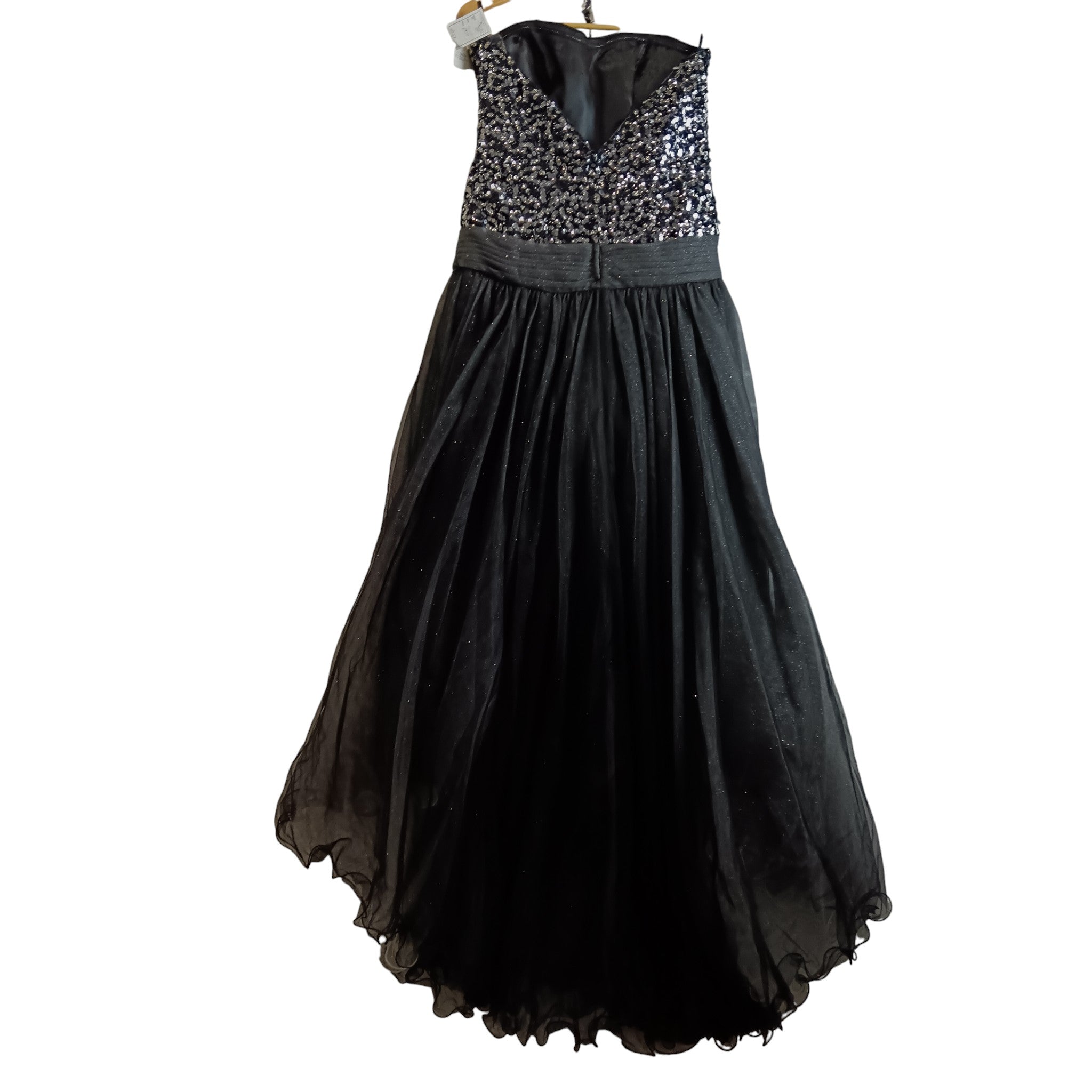 Back image for Studio 17 Hi-Low Tulle Glitter Black Sequined Top Dress UK 12- Tags On - Womenswear | Pre-loved