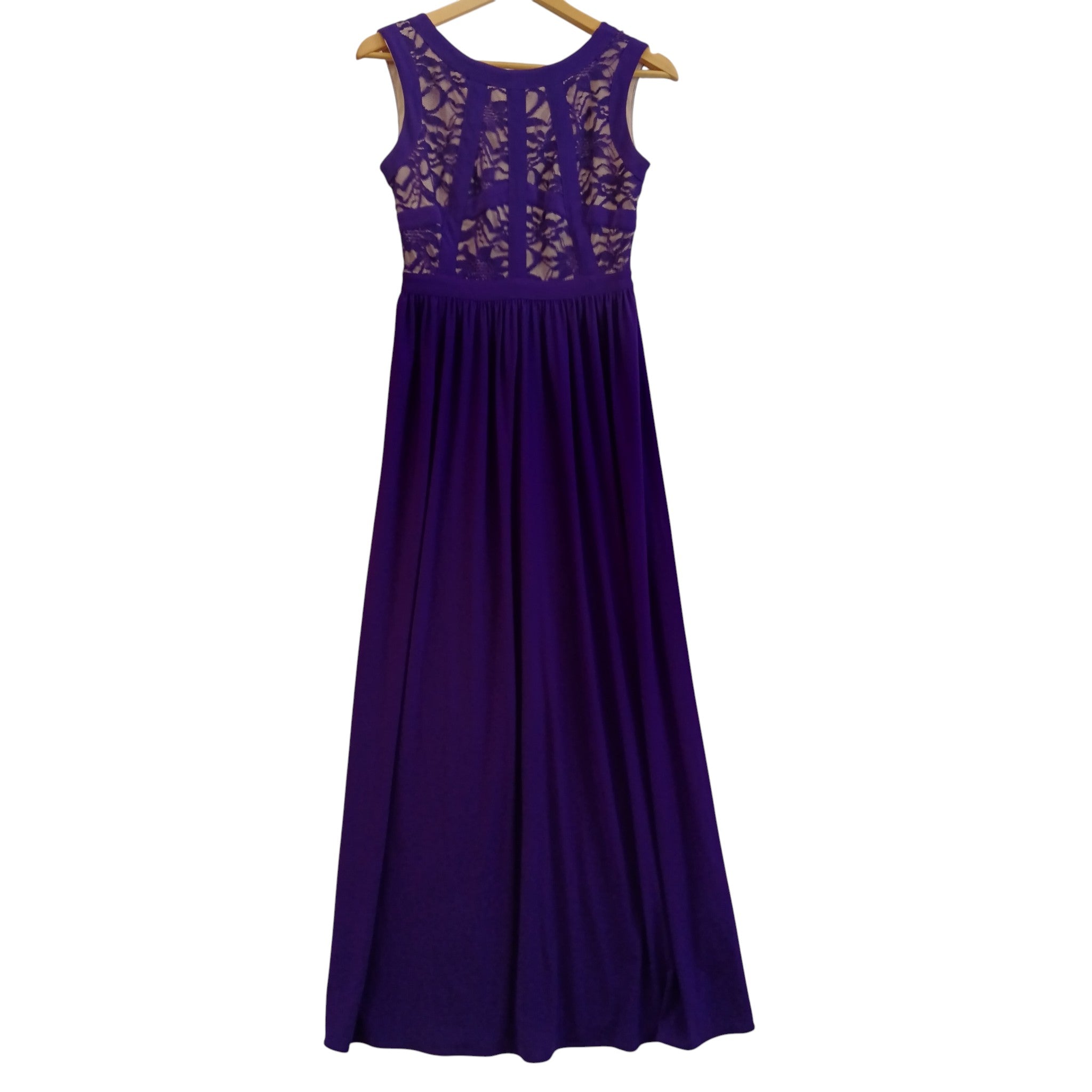 Front image for Morgan & Co. Purple Bridesmaid Special Occasion Long Dress UK S- Womenswear | Pre-loved