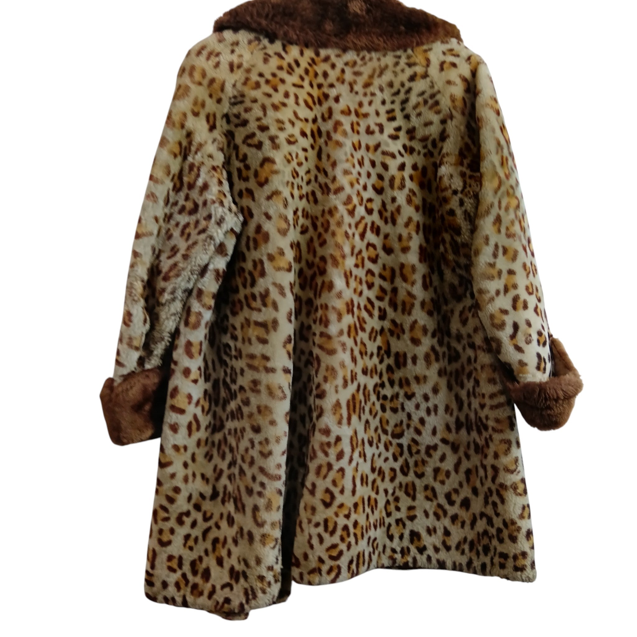 Back image for Vintage Coat - Royal Caster - Best Beaver Lamb - Leopard Print Women's Large -Womenswear | Pre-loved