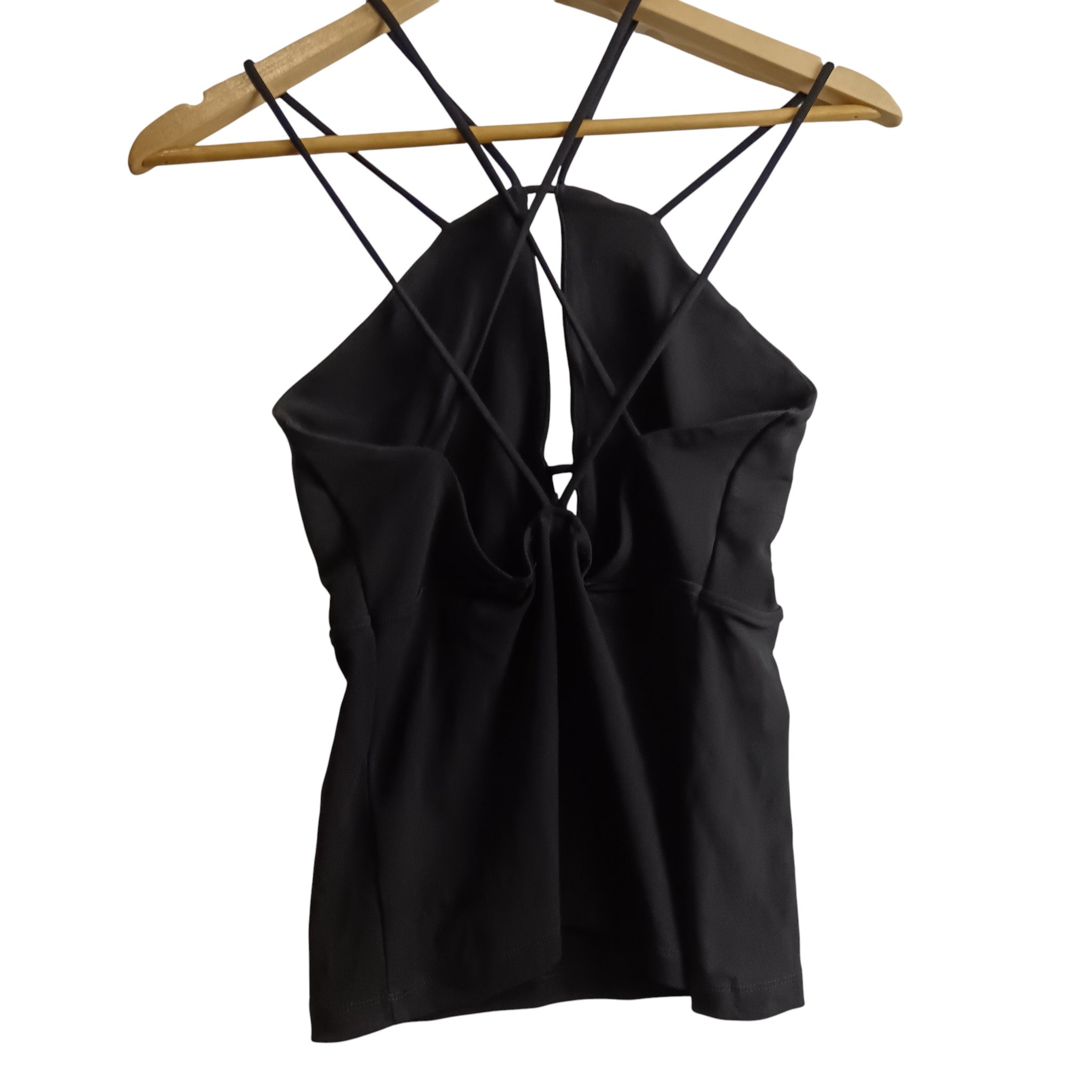 Back image for REISS "Raquel" Strappy Cros Front Black Women's Top UK UK 10 - Tags On - Womenswear | Pre-loved