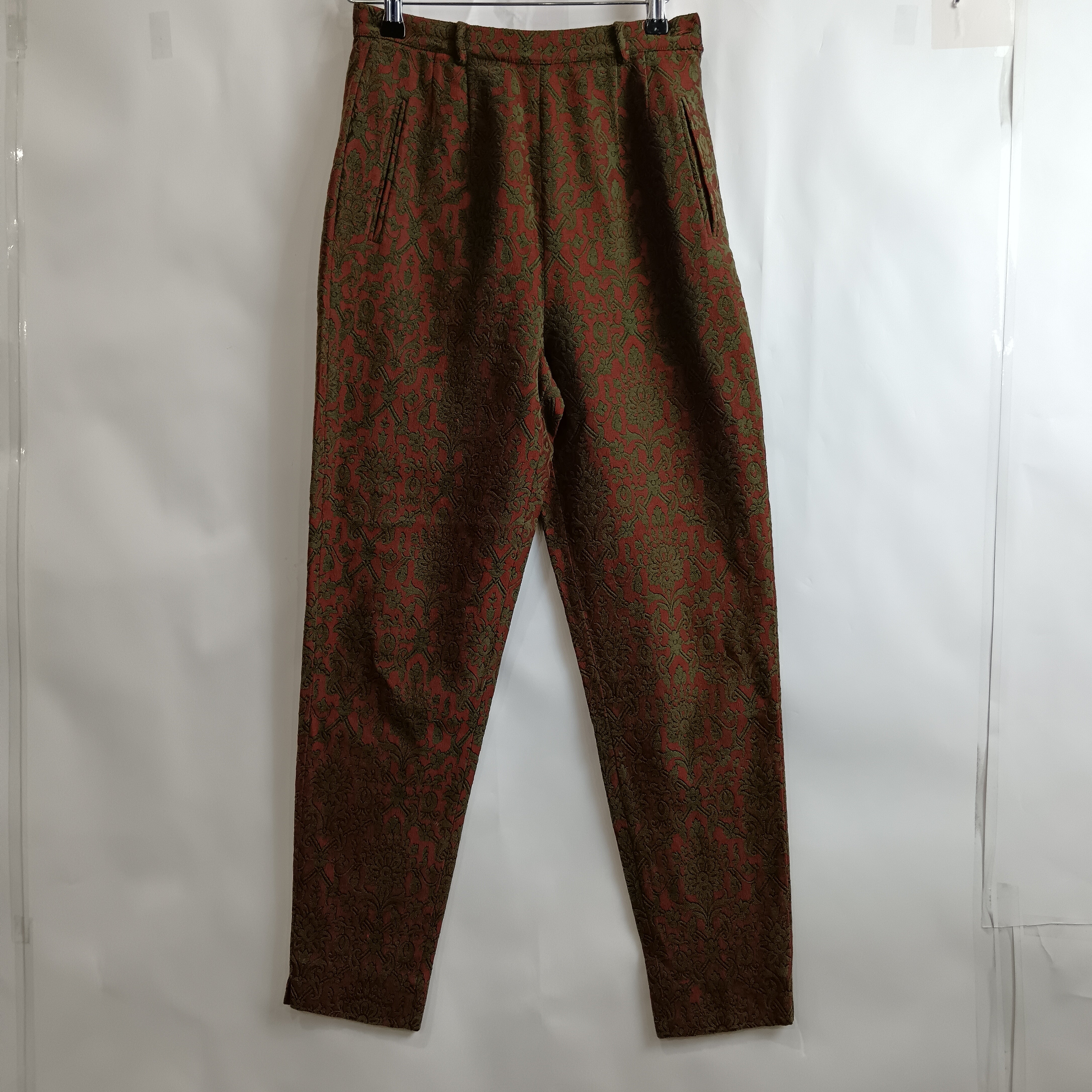 Front image for Mulberry Vintage Jacquard Trousers UK X-Small -Preloved - Womenswear | Pre-loved
