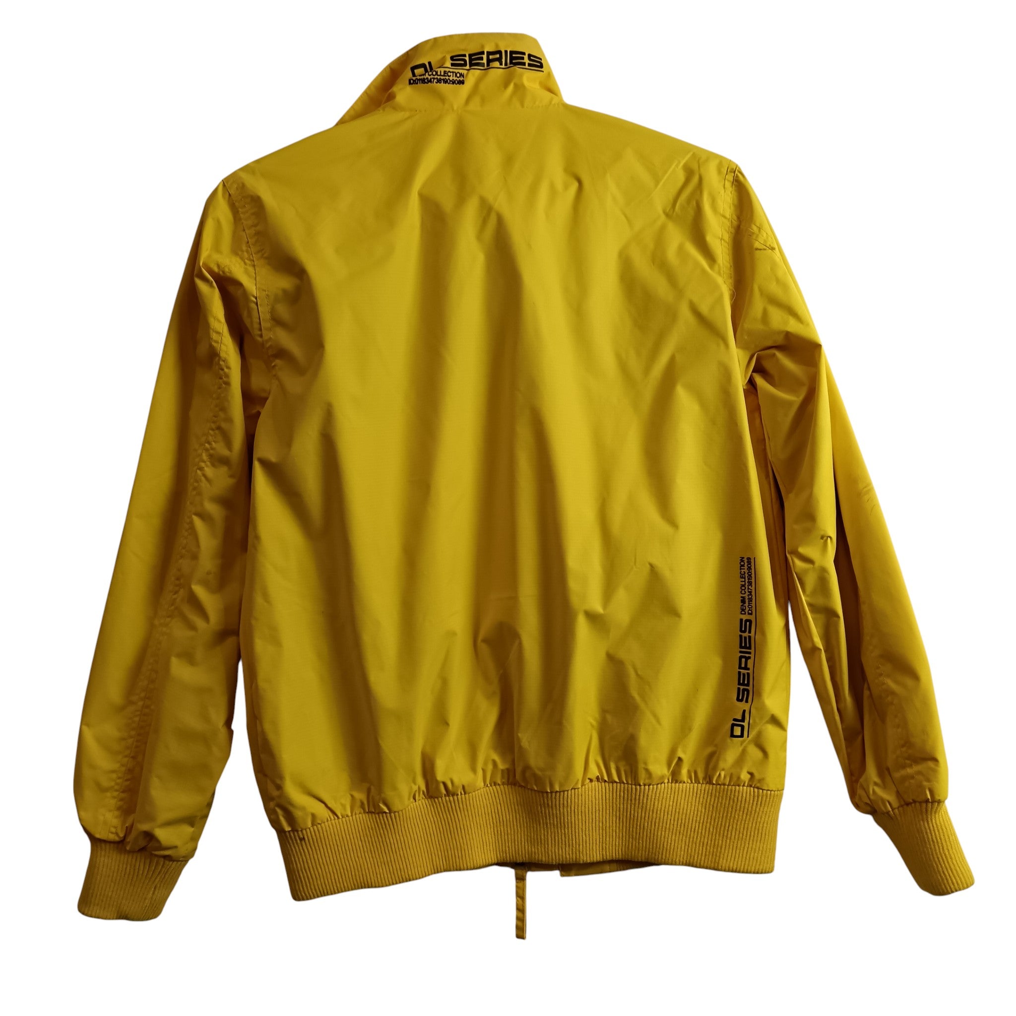 Back image for D L Series Bright Yellow Bomber Jacket For Men UK Medium- Menswear | Pre-loved