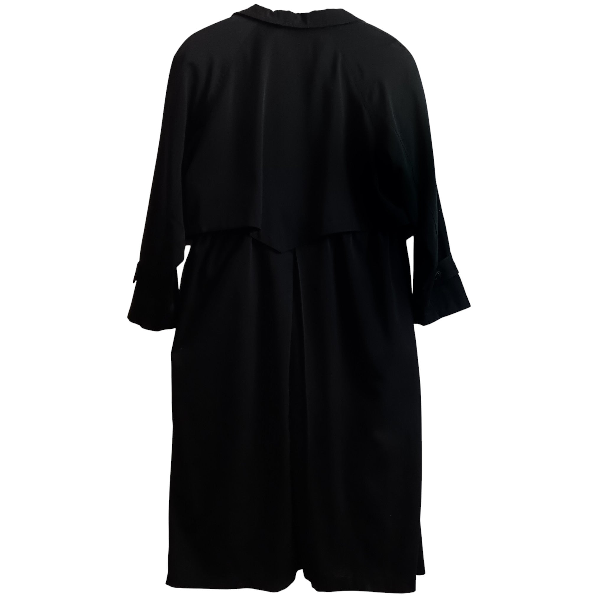 Back image for Nuage Vintage Women's Long Black Rain Coat UK Large -Womenswear | Pre-loved