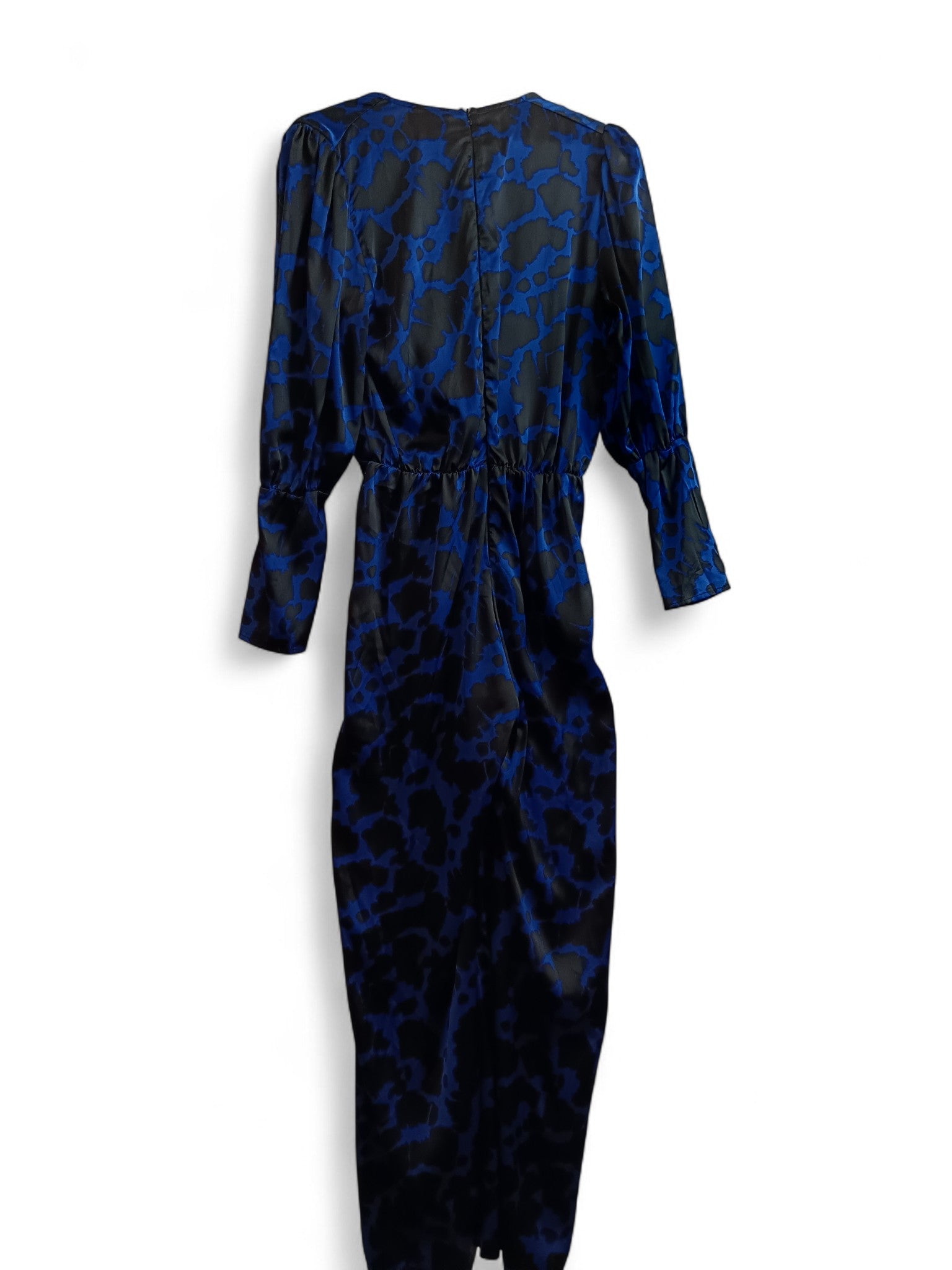 Back image for AX Paris Cobalt Blue Animal Print Satin Jumpsuit UK 12 - Tags On - Womenswear | Pre-loved