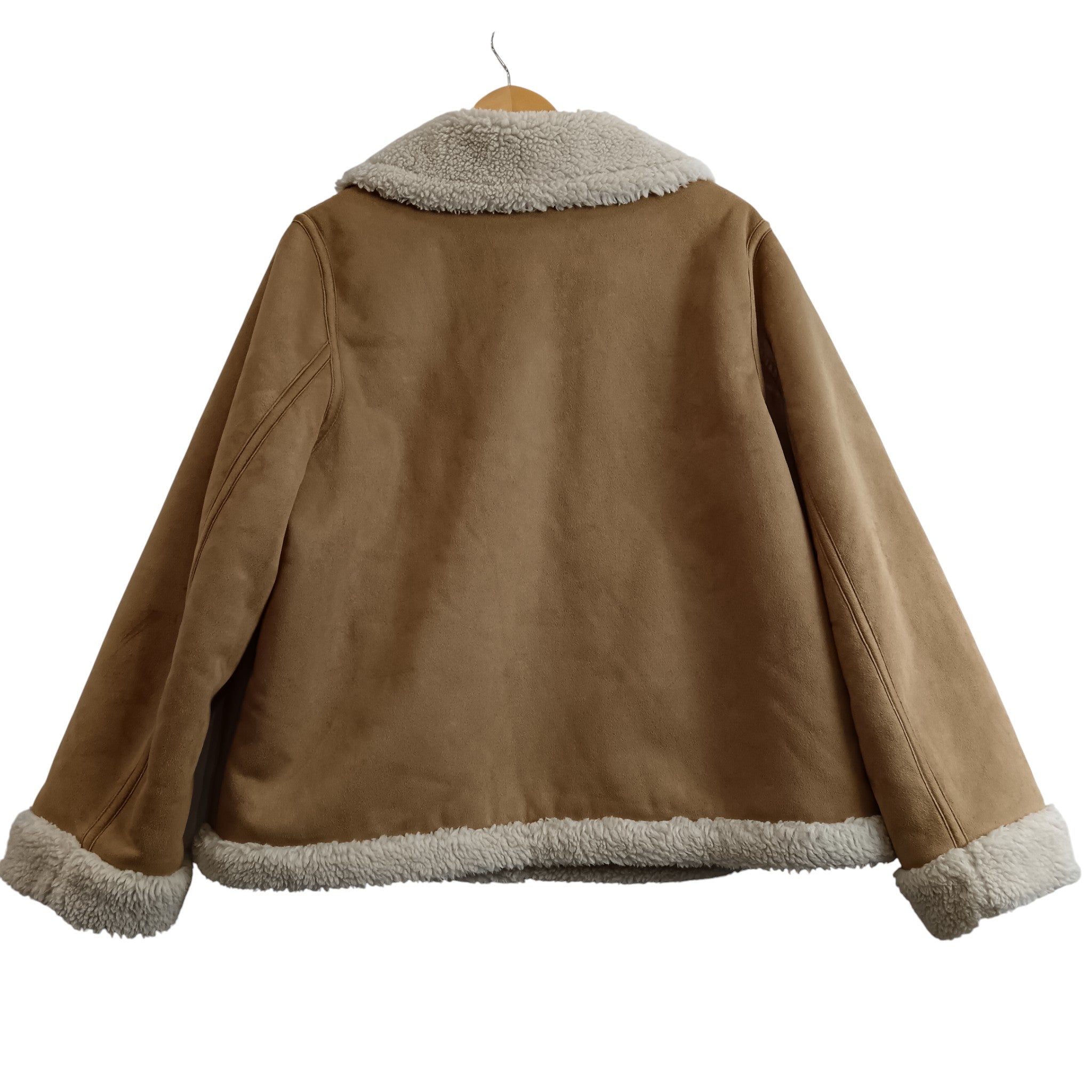 Back image for UNIQLO Ladies Brown Sherpa Bomber Jacket UK X-Large - Womenswear | Pre-loved