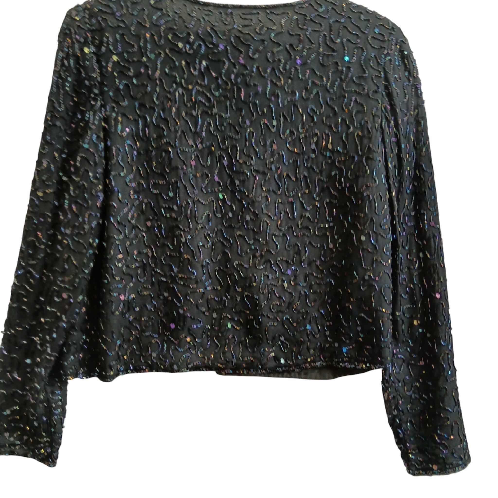 Back image for Classic Night St. Bernard Black Sequined Ladies Jacket UK 12 - Womenswear | Pre-loved