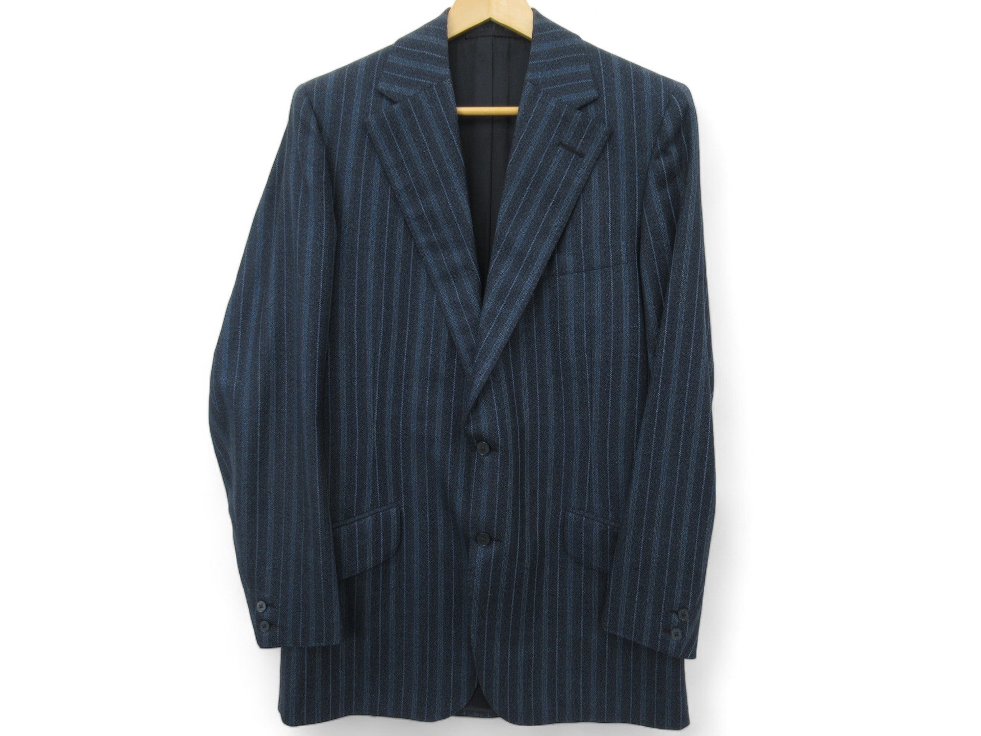 Jacket image for Barry Kratky 40 Blue Pinstripe 2 Piece Suit Menswear | Preloved