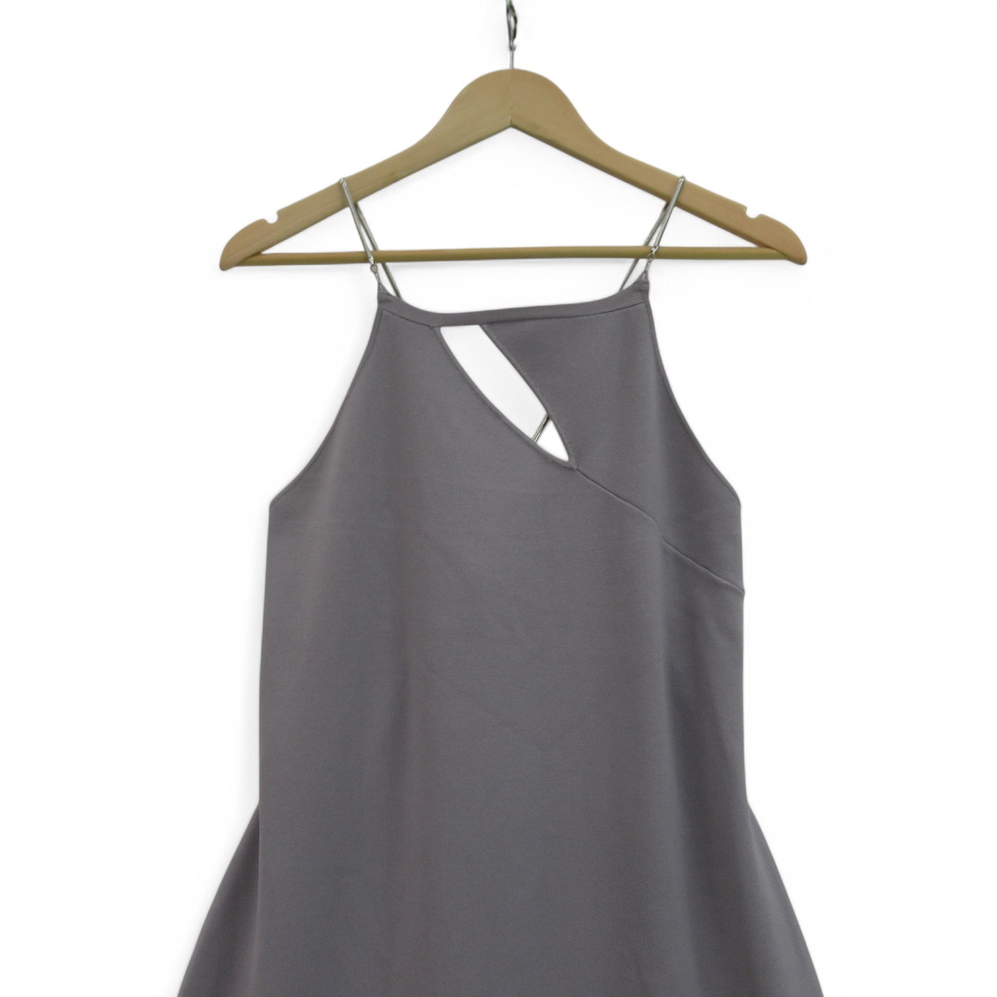 top image for Karen Millen Dress Large Mushroom Grey Womenswear | Preloved