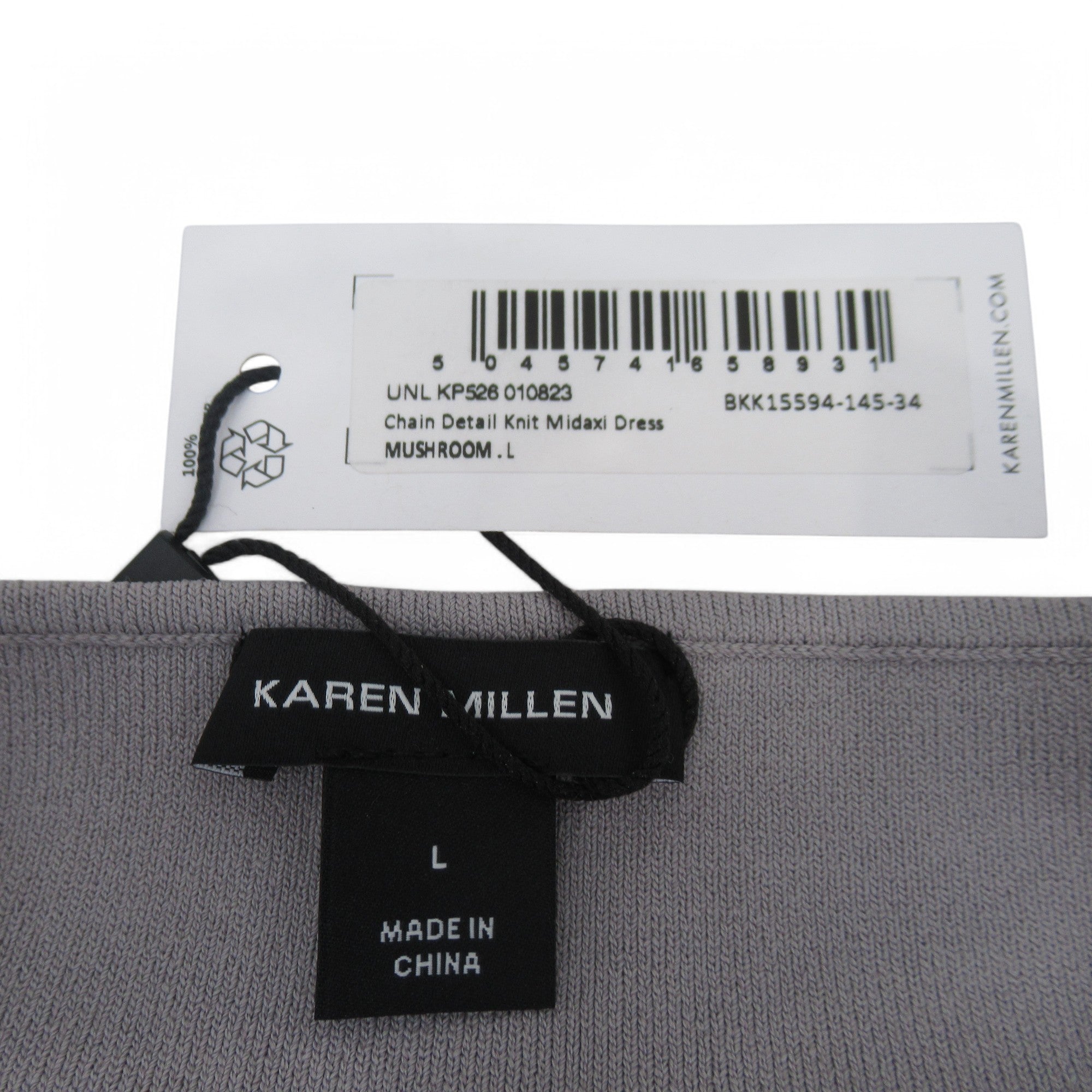 label image for Karen Millen Dress Large Mushroom Grey Womenswear | Preloved 