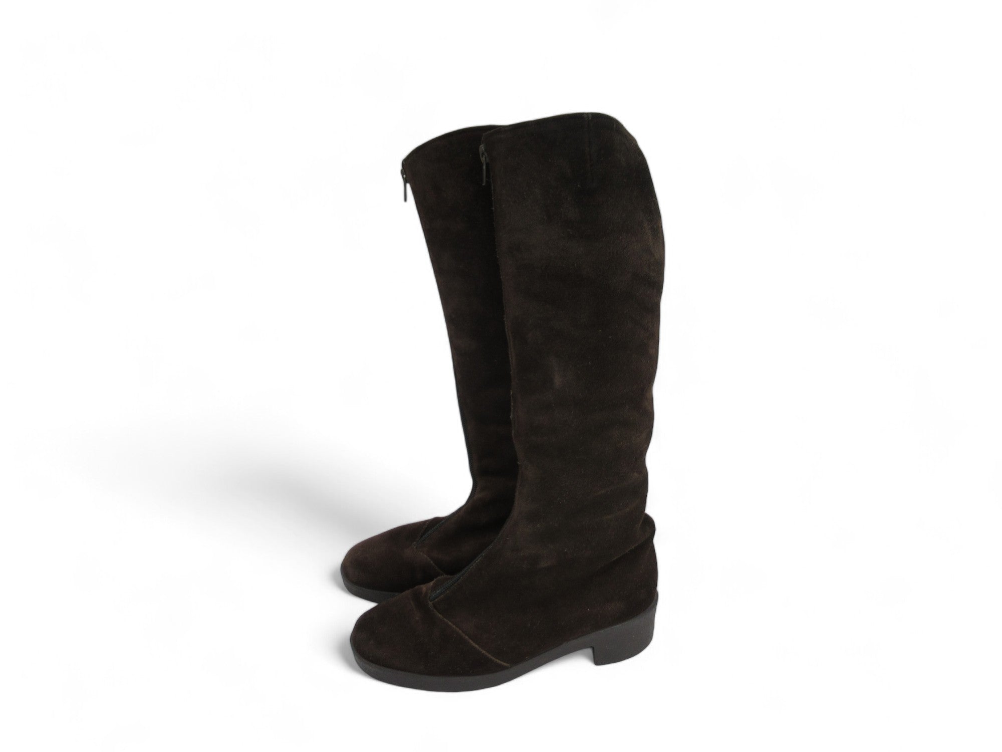 Side image for Morlands Tall Suede Boots UK 4 Brown Womenswear | Preloved