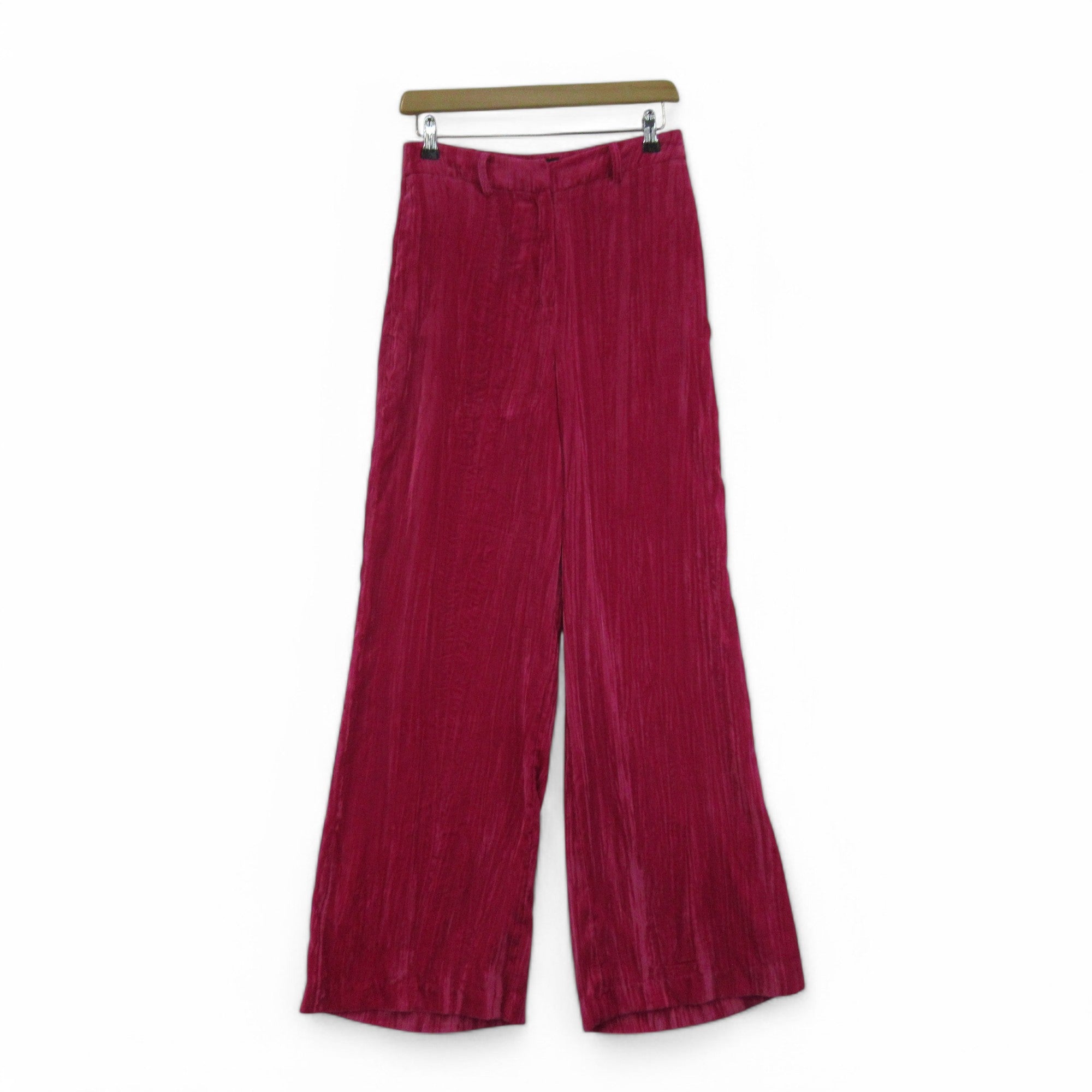 front image for River Island Velvet Trousers UK 8 Pink Womenswear | Preloved