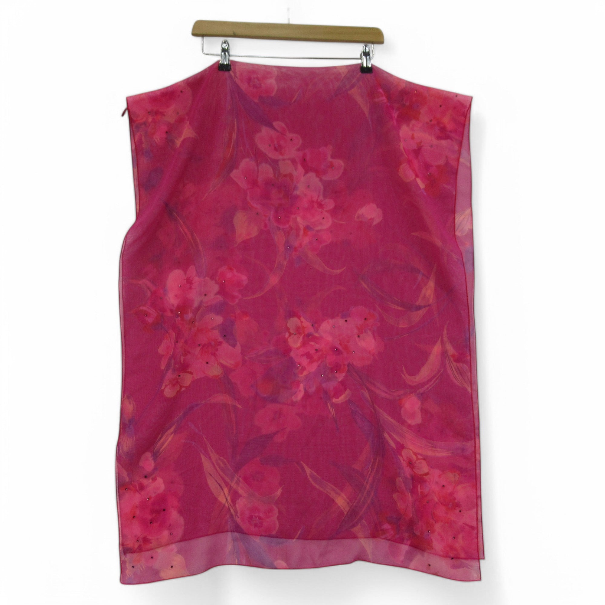front image for Chiffon Scarf Shawl Pink Floral Womenswear | Preloved