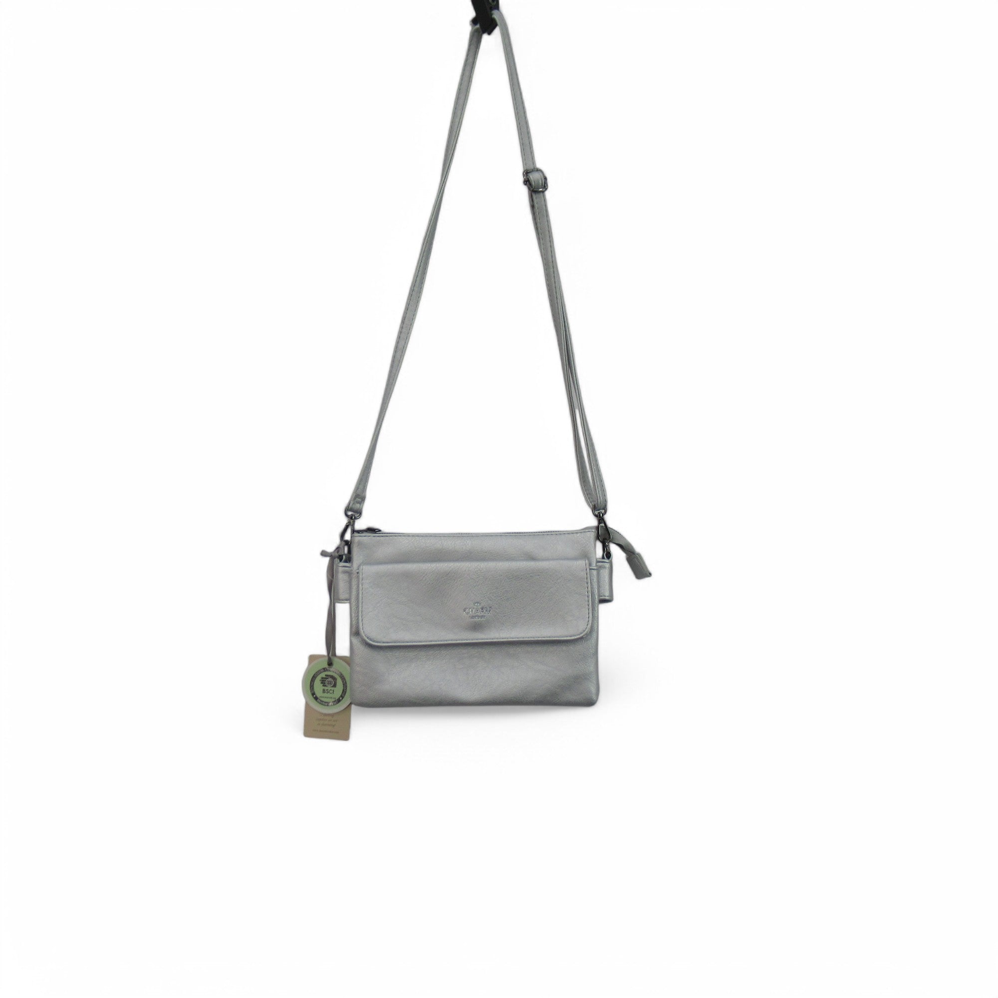 front image for Charm London Crossbody Handbag Silver Small Womenswear | Preloved