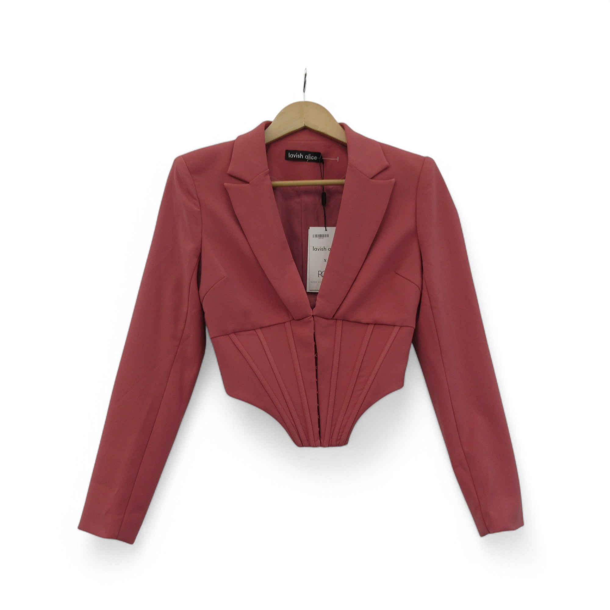 front image for Lavish Alice Corset Cropped Jacket UK 8 Pink Womenswear | Preloved