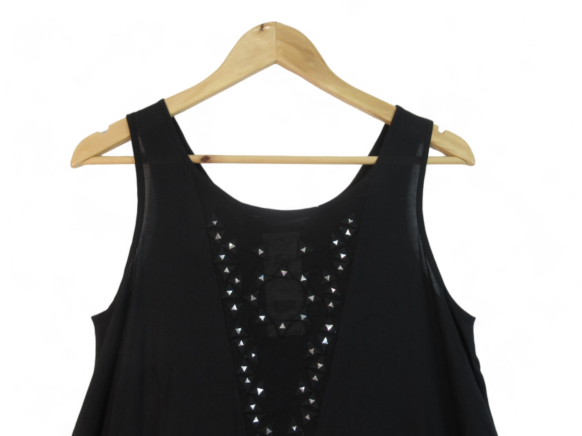 Close up front image for French Connection Small Black Frill Dress Womenswear | Preloved