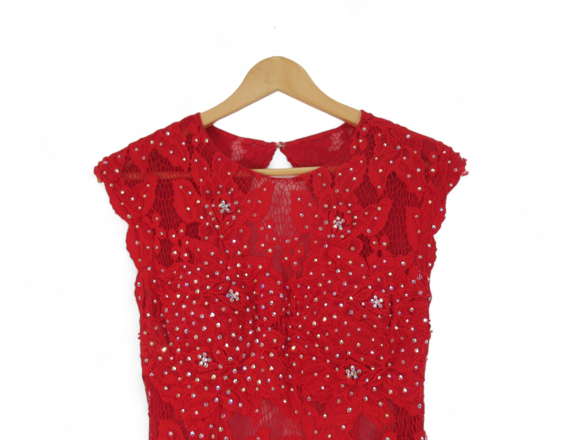 Close up front image for Jovani Small Red Prom Gown Dress Womenswear | Preloved