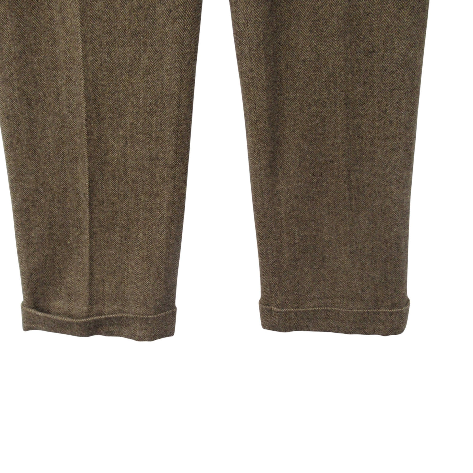 hem image for Ralph Lauren Tweed Trousers Brown W32" Womenswear | Pre-loved