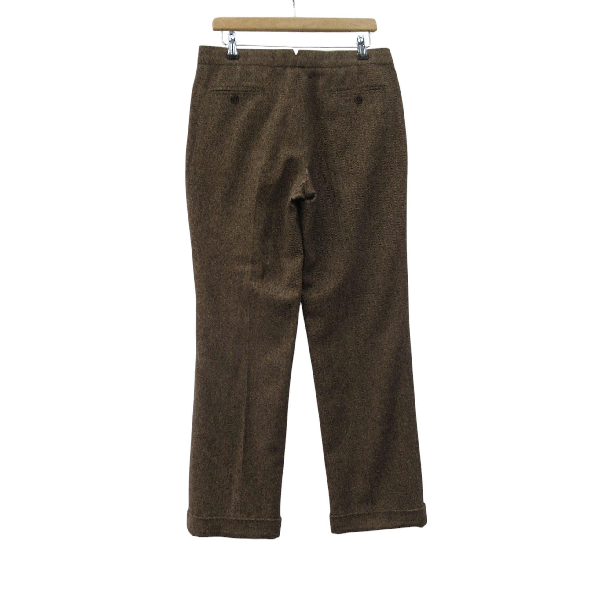 back image for Ralph Lauren Tweed Trousers Brown W32" Womenswear | Pre-loved