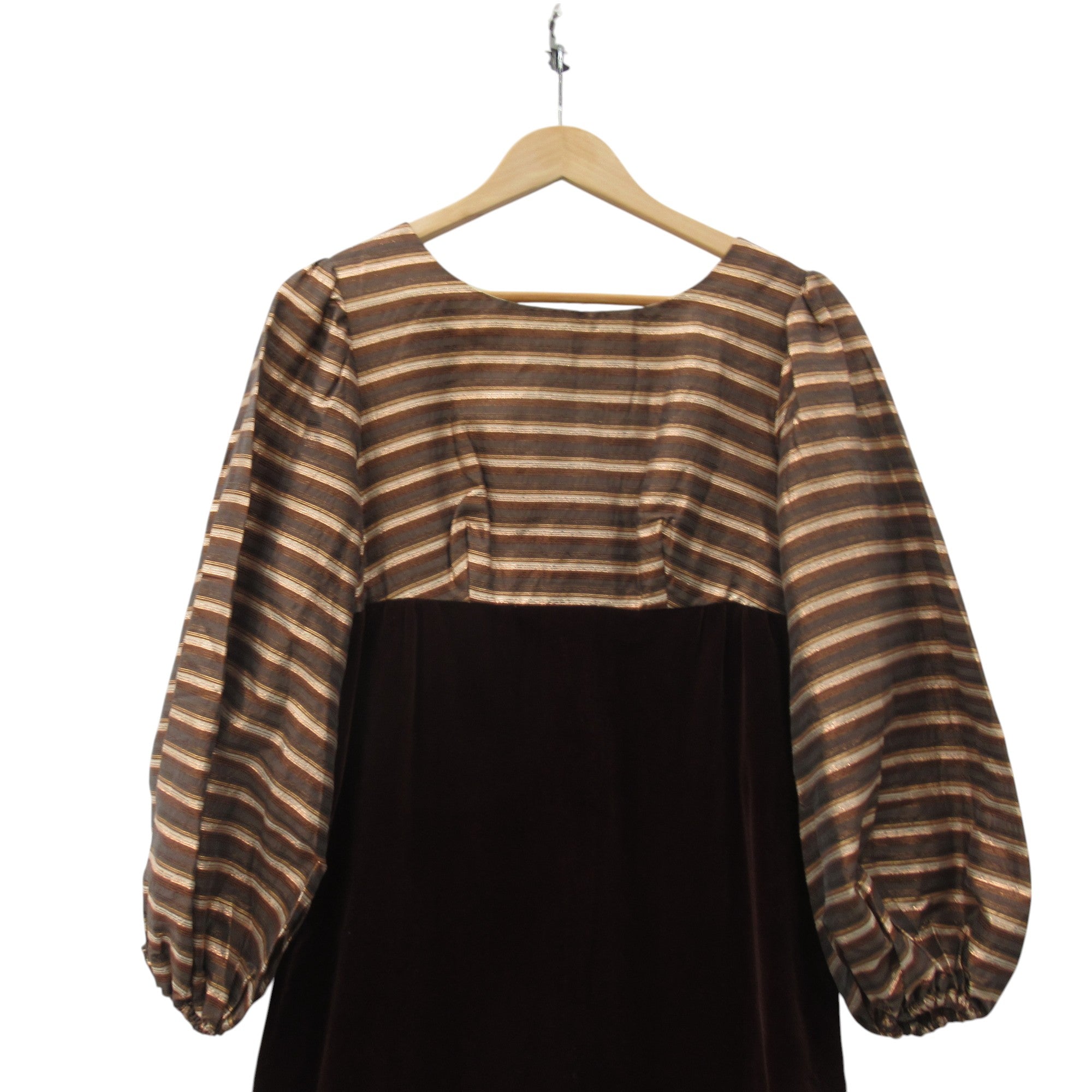 front image for Jean Varon Vintage Dress UK 14 Brown Gold Womenswear | Pre-loved