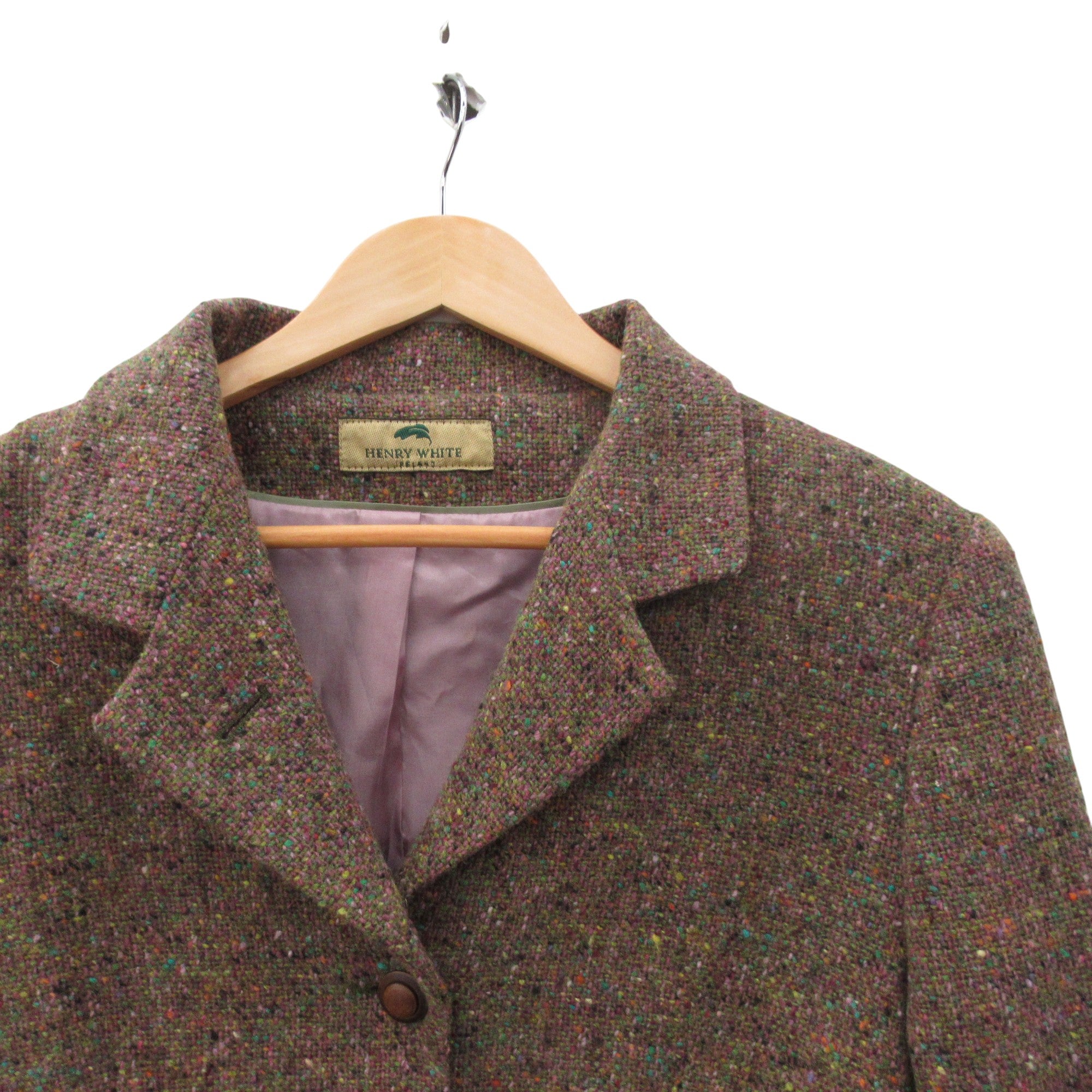 collar image for Henry White Ireland Vintage Blazer UK 14 Womenswear | Pre-loved