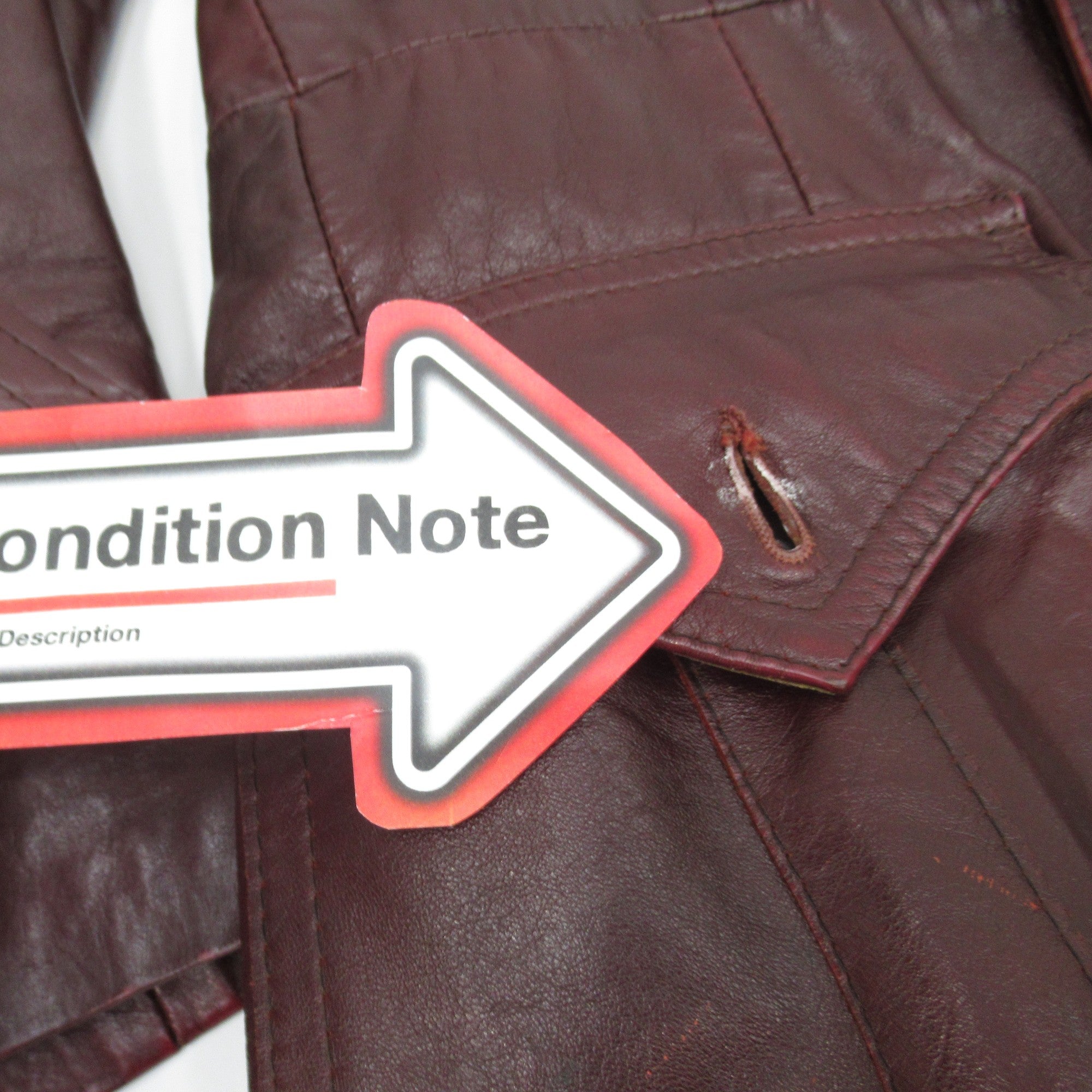 condition image for Vintage 1970s Leather Jacket 42 Oxblood Red Menswear | Pre-loved
