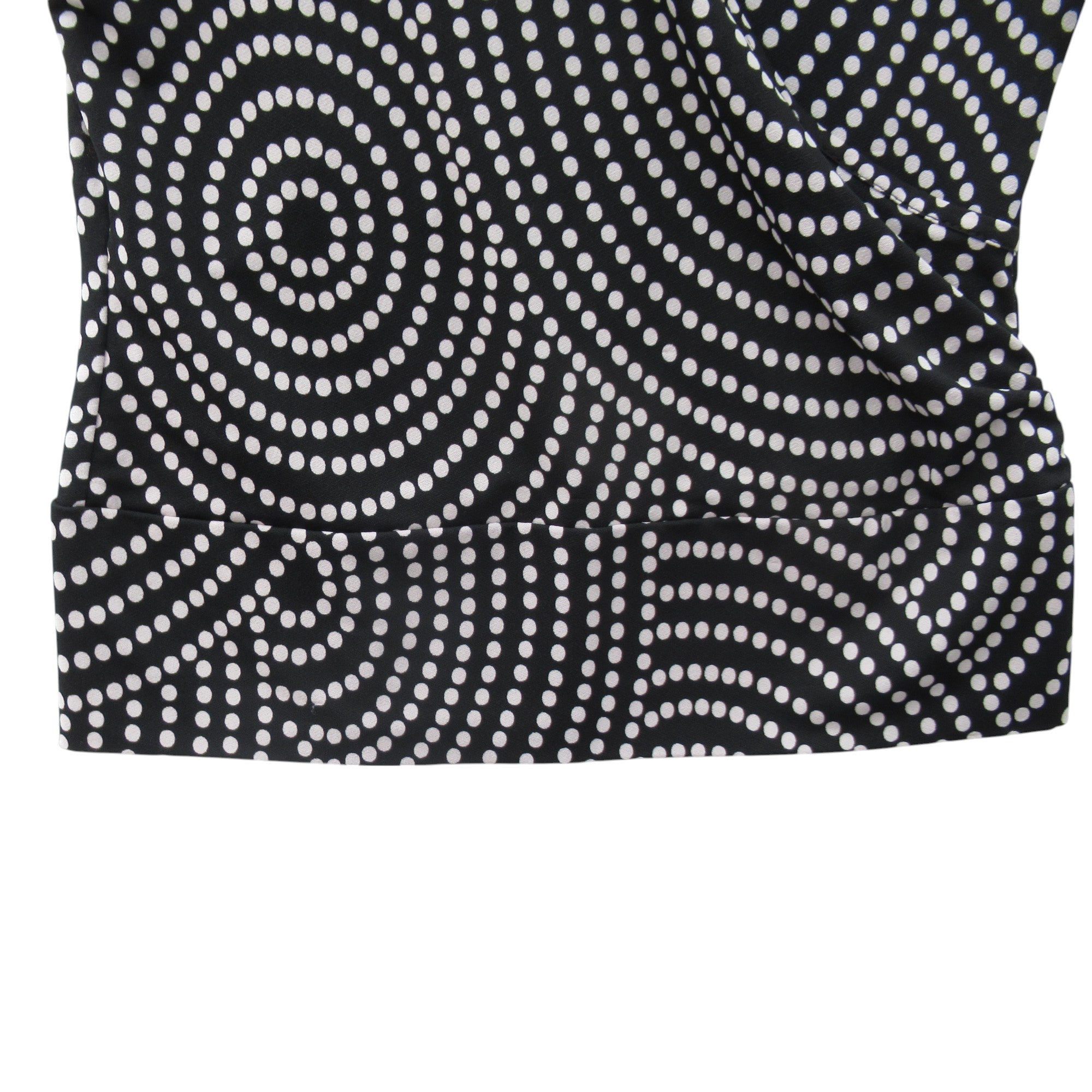 bottom image for Amaranto Top Blouse UK 10 Black White Spot Womenswear | Pre-loved