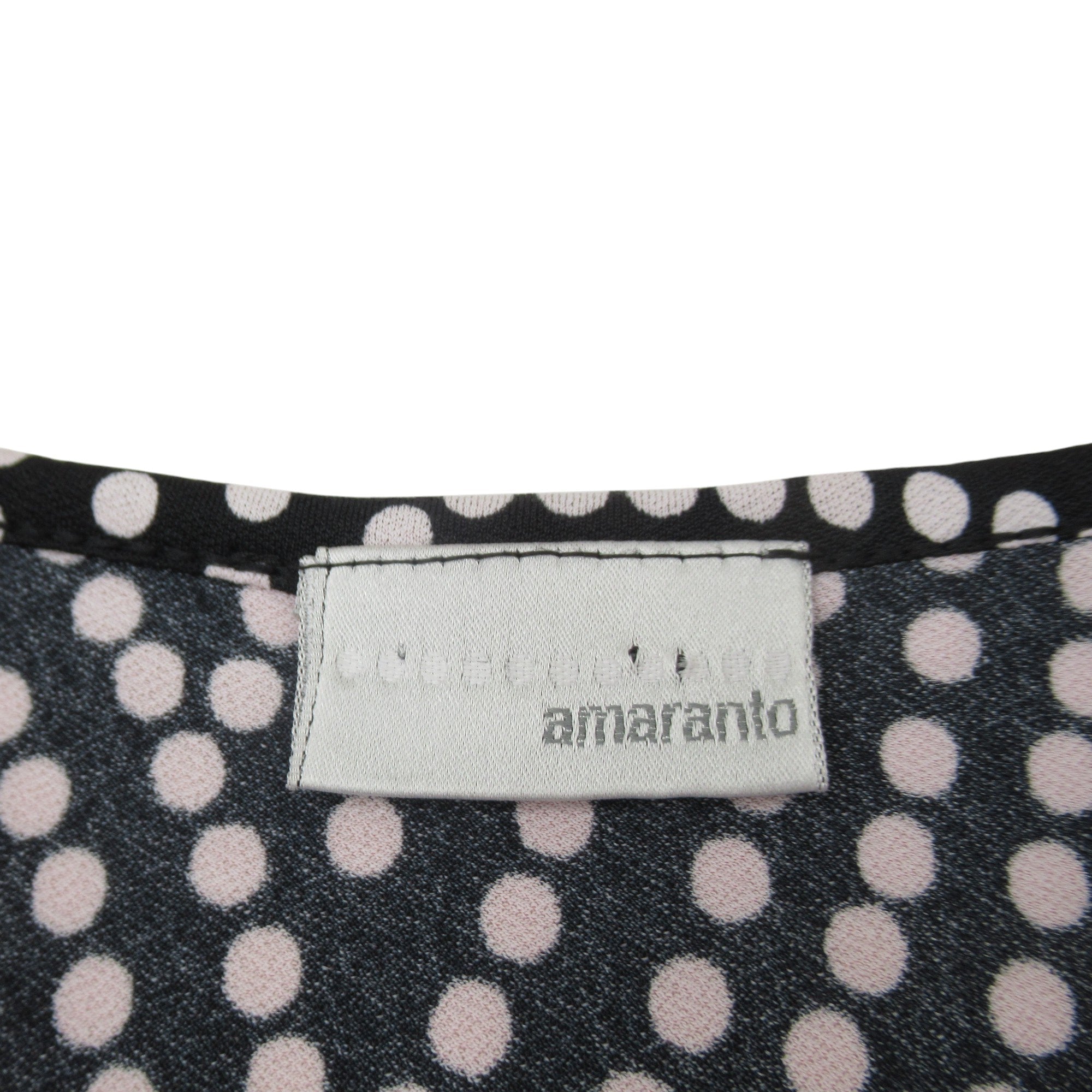 label image for Amaranto Top Blouse UK 10 Black White Spot Womenswear | Pre-loved