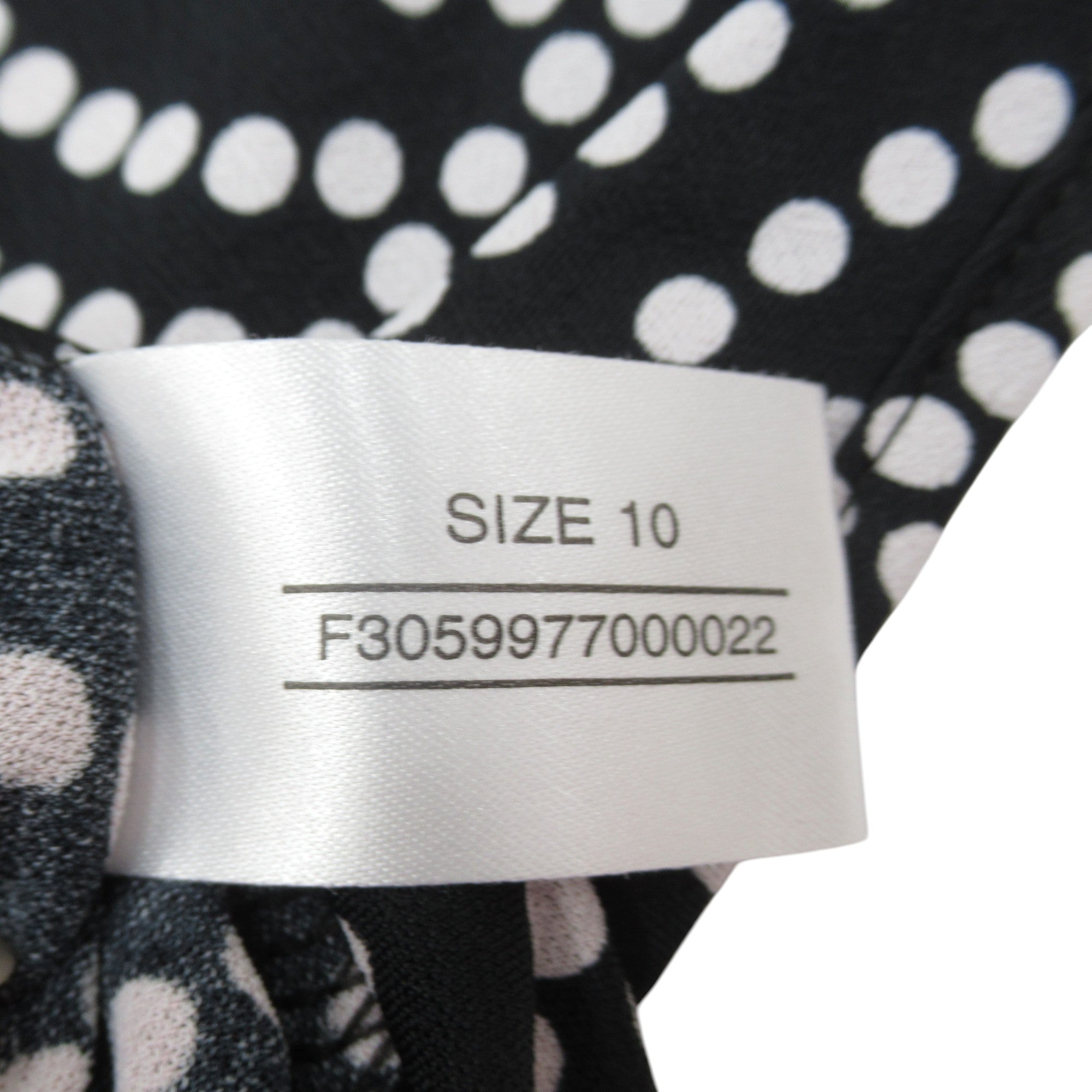 label image for Amaranto Top Blouse UK 10 Black White Spot Womenswear | Pre-loved