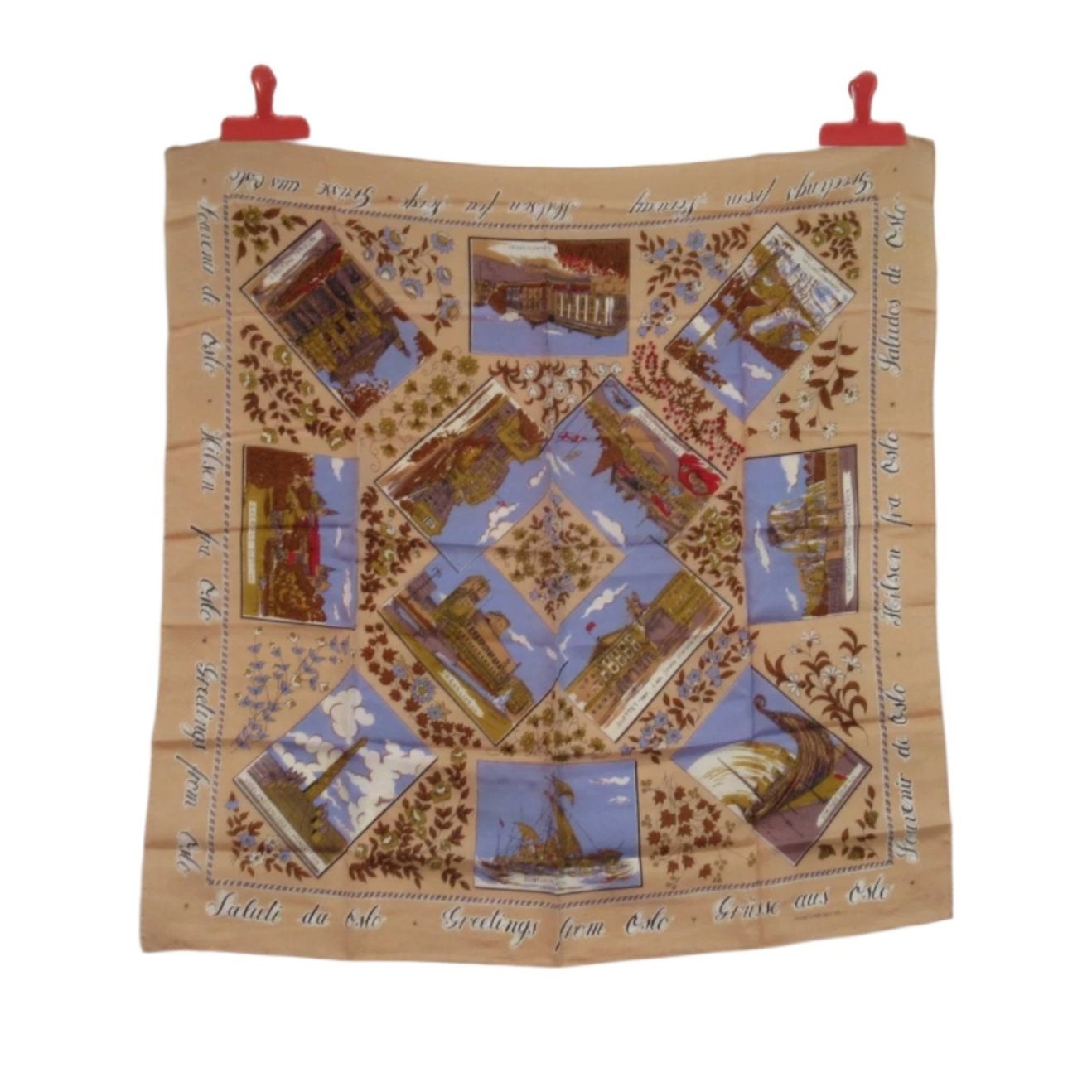 Front image for Greetings From Oslo Square Scarf Womenswear | Preloved