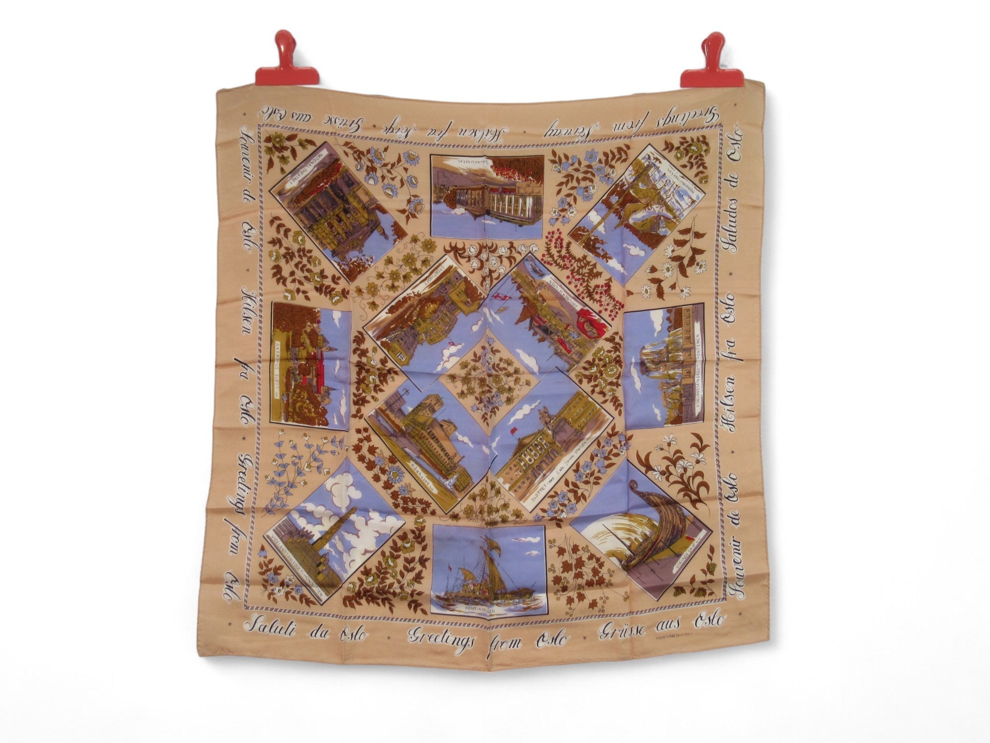 Front image for Greetings From Oslo Square Scarf Womenswear | Preloved