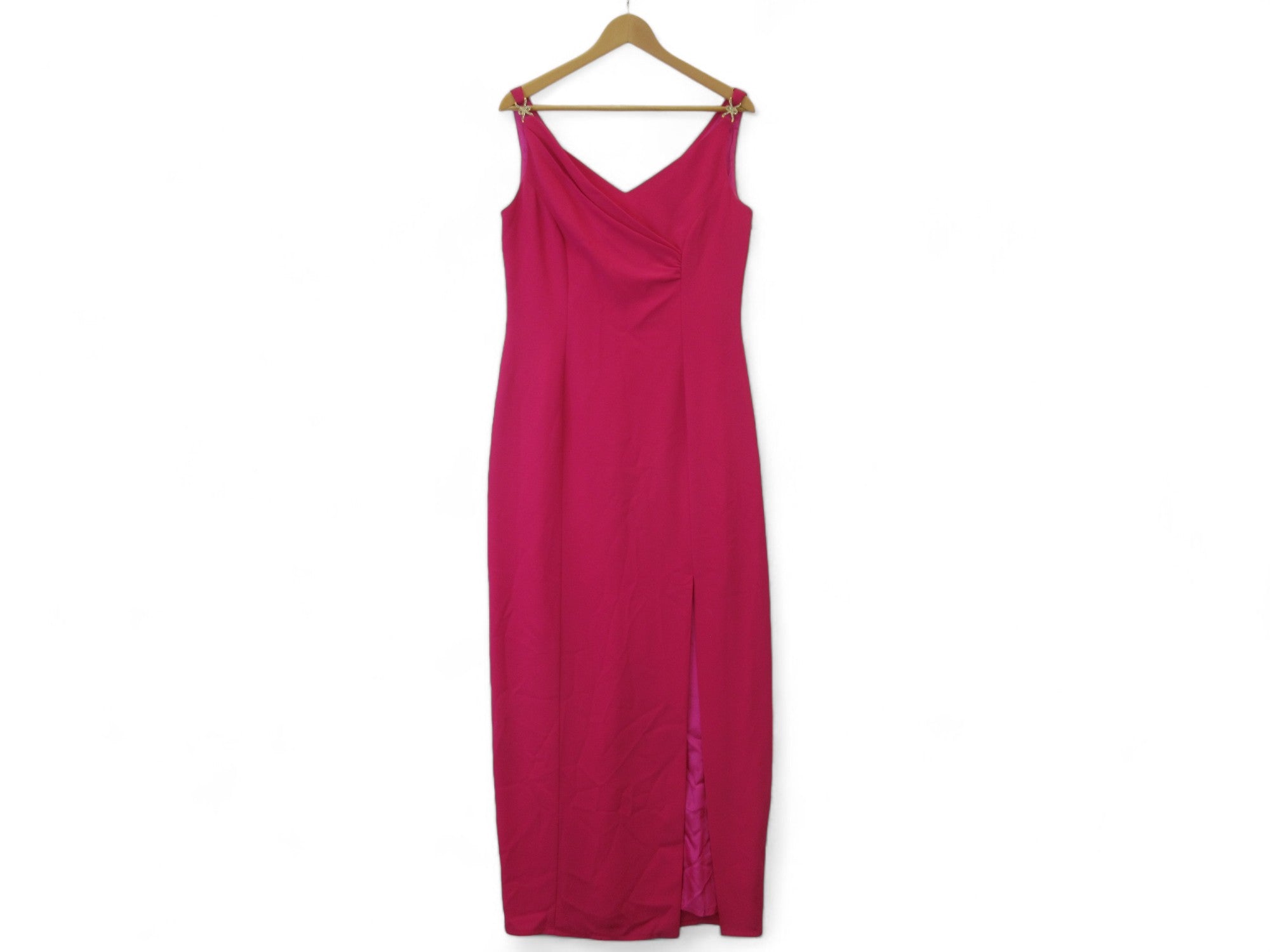 Front image for Frank Usher UK 14 Pink Diamante Dress Womenswear | Preloved