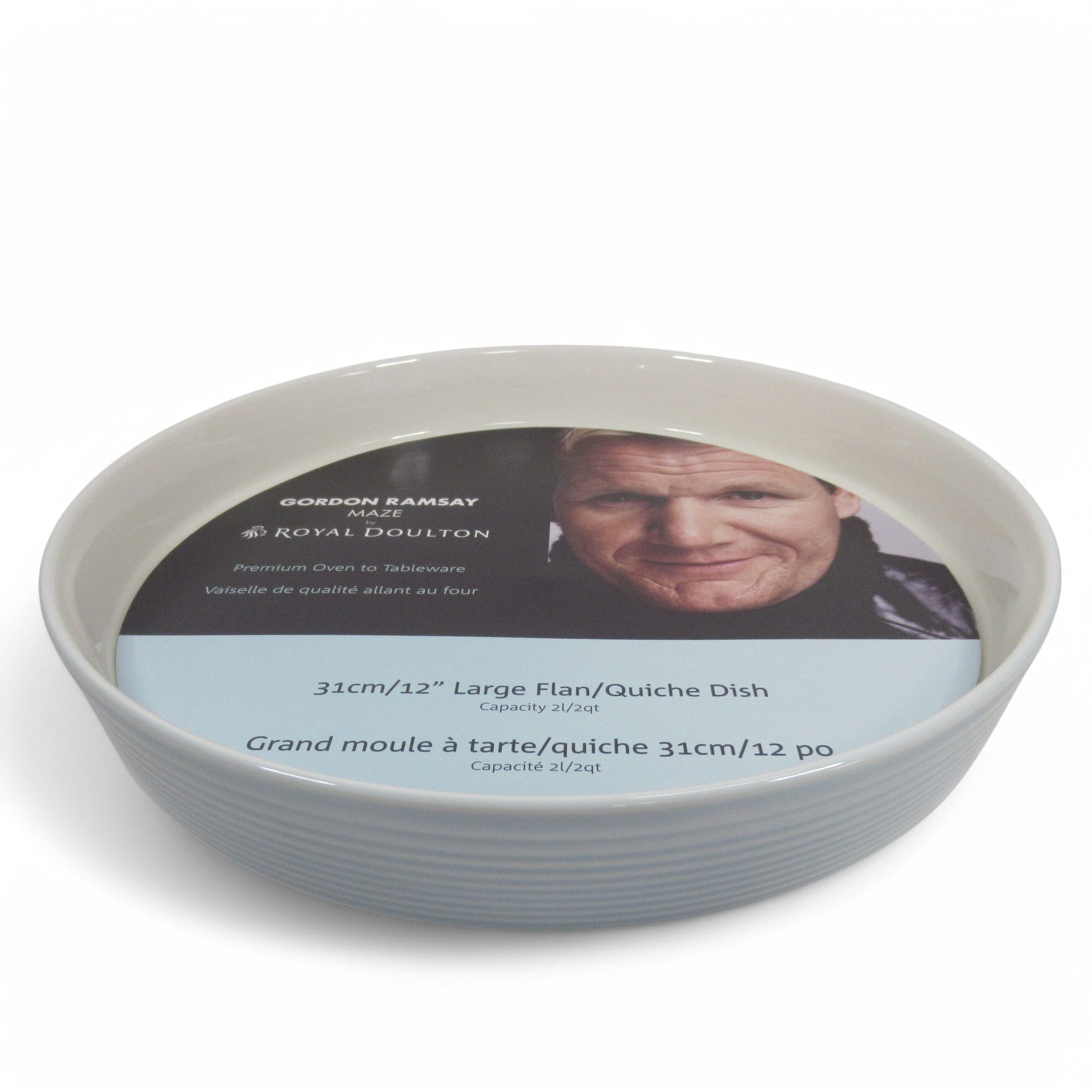 Side image of Royal Doulton Gordon Ramsay Maze 12" Quiche Dish