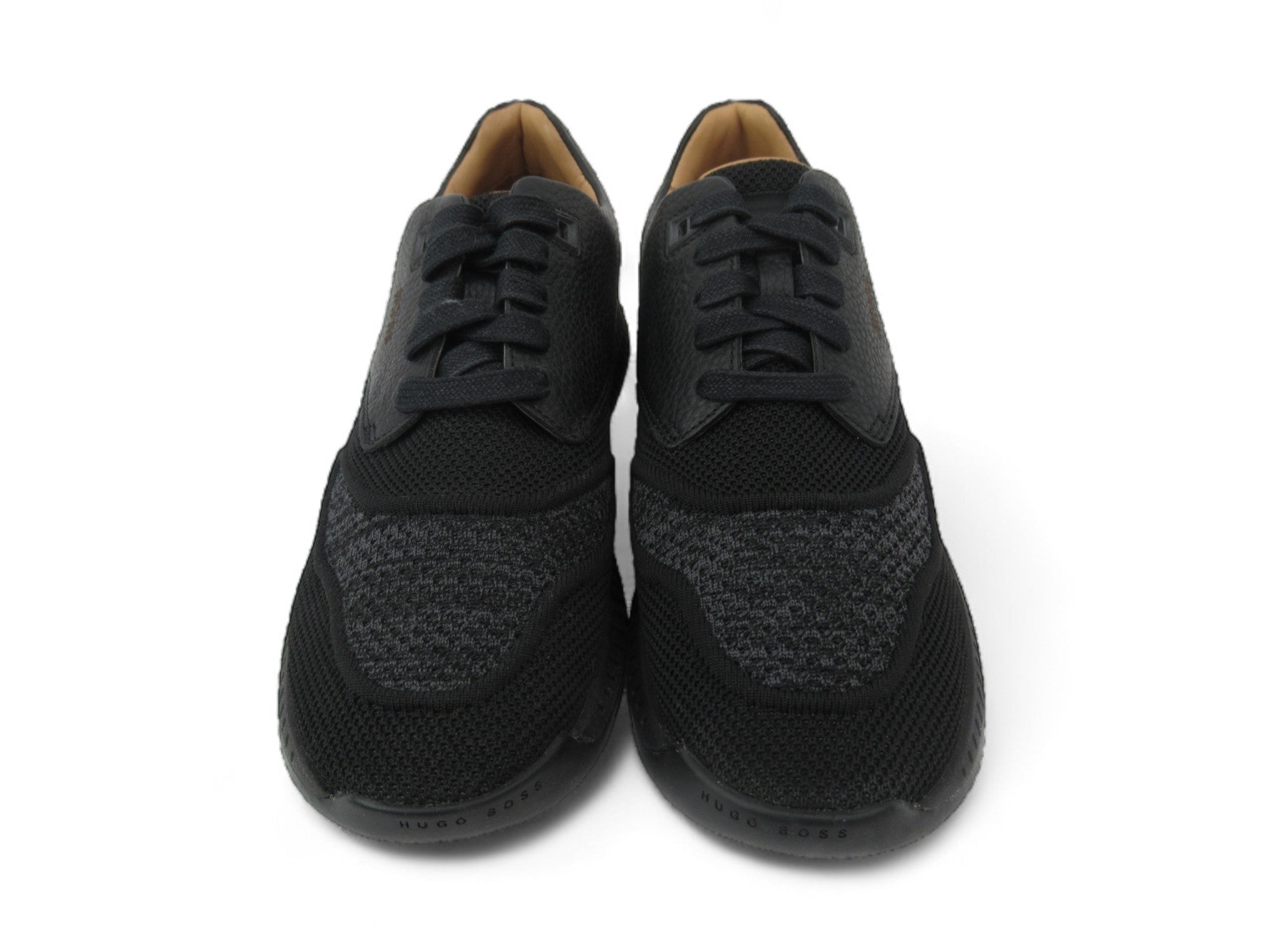 Front image for Hugo Boss UK 6 Black Trainers Leather Womenswear | Preloved