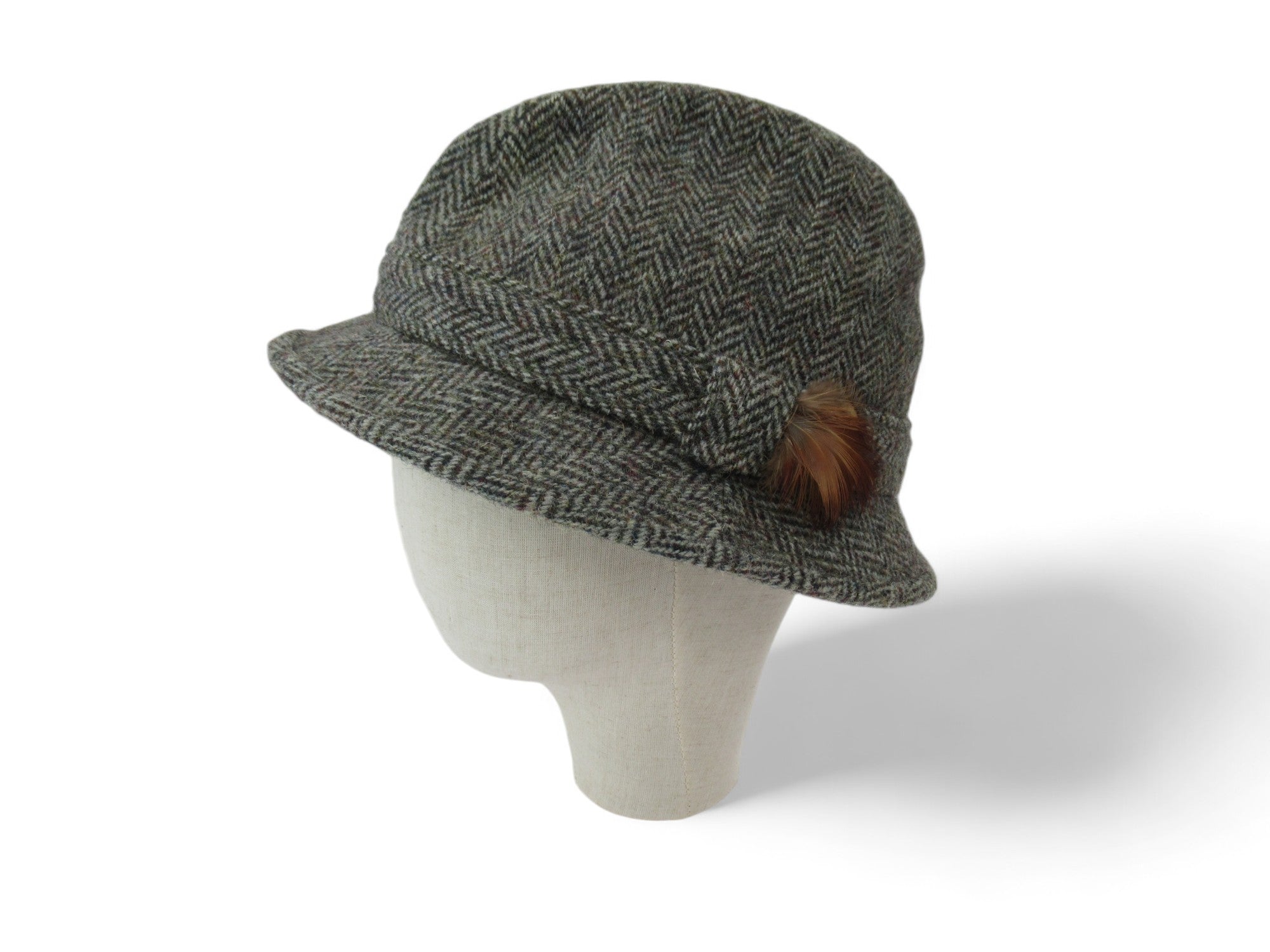 Side image for Marks & Spencer Harris Tweed Medium Beige Vintage Hat Menswear | Preloved