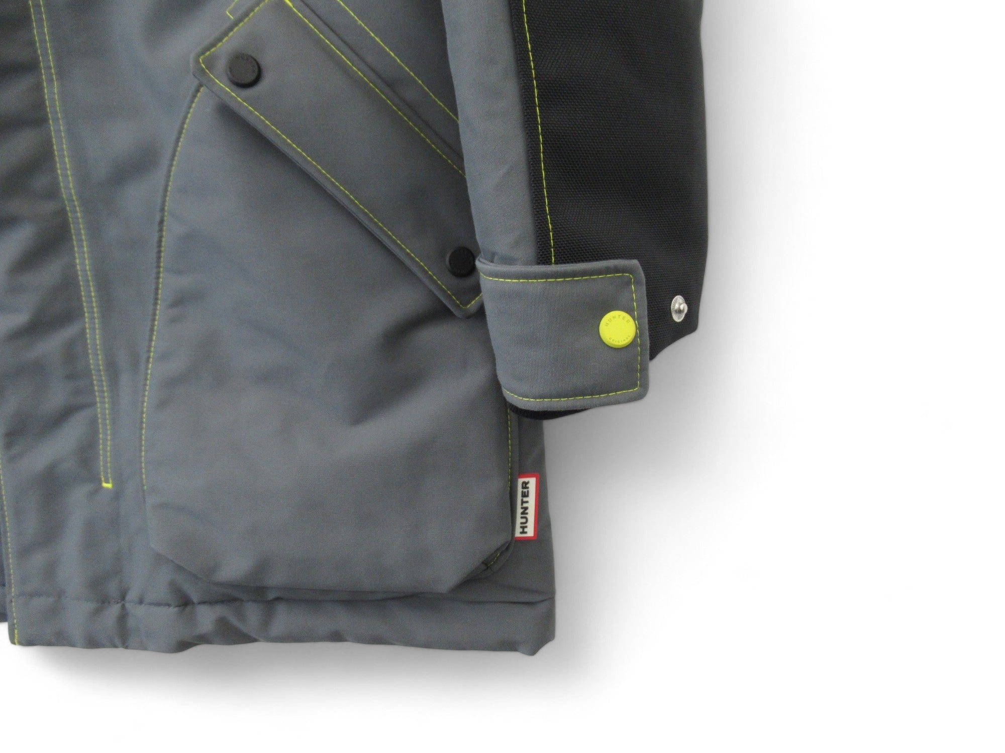 Side image for Hunter XS Grey Padded Hooded Coat Menswear | Preloved