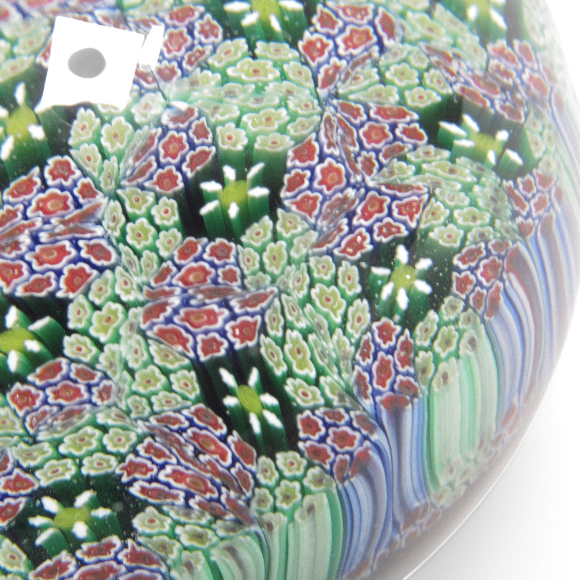 Close up image of Vetreria 3 Fiori Murano Glass Paperweight Floral Multicolour