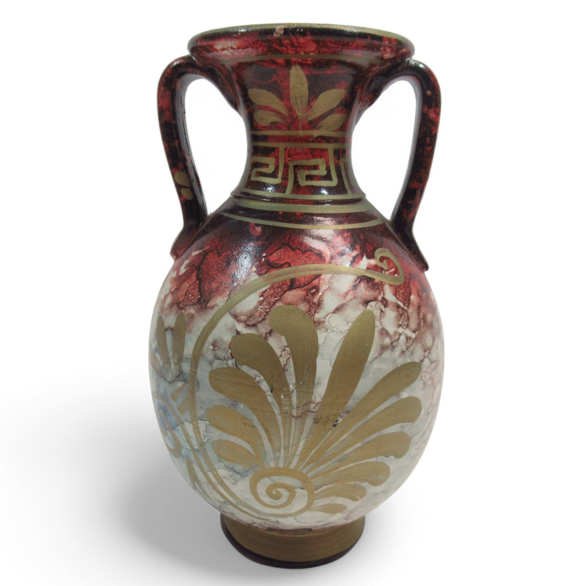 Rear image of Ancient Greece Style Vase Double-Handled Hand Painted