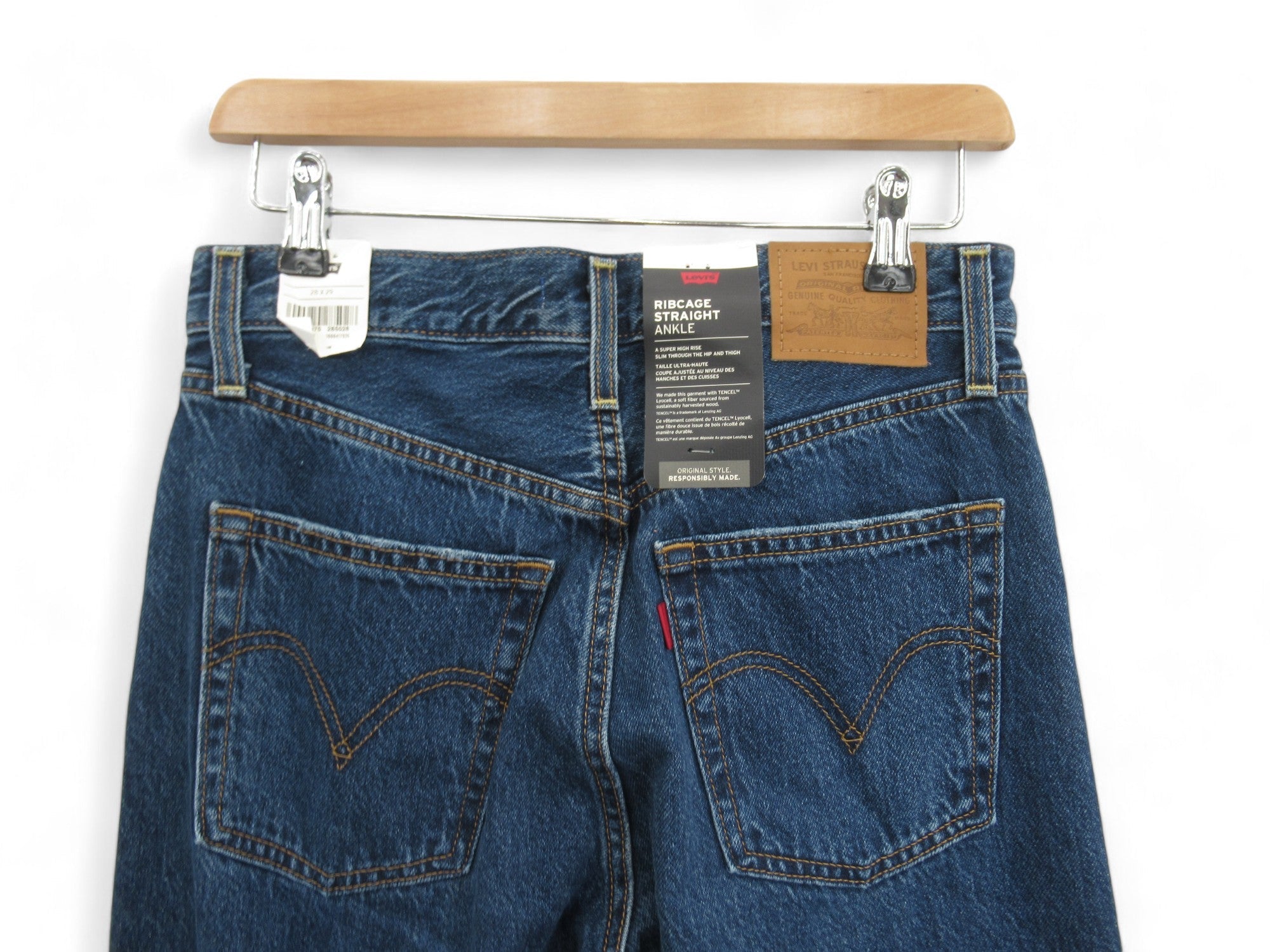 Levi Strauss Co W28 L29 Blue Denim Rib Cage Jeans Womenswear Prelo