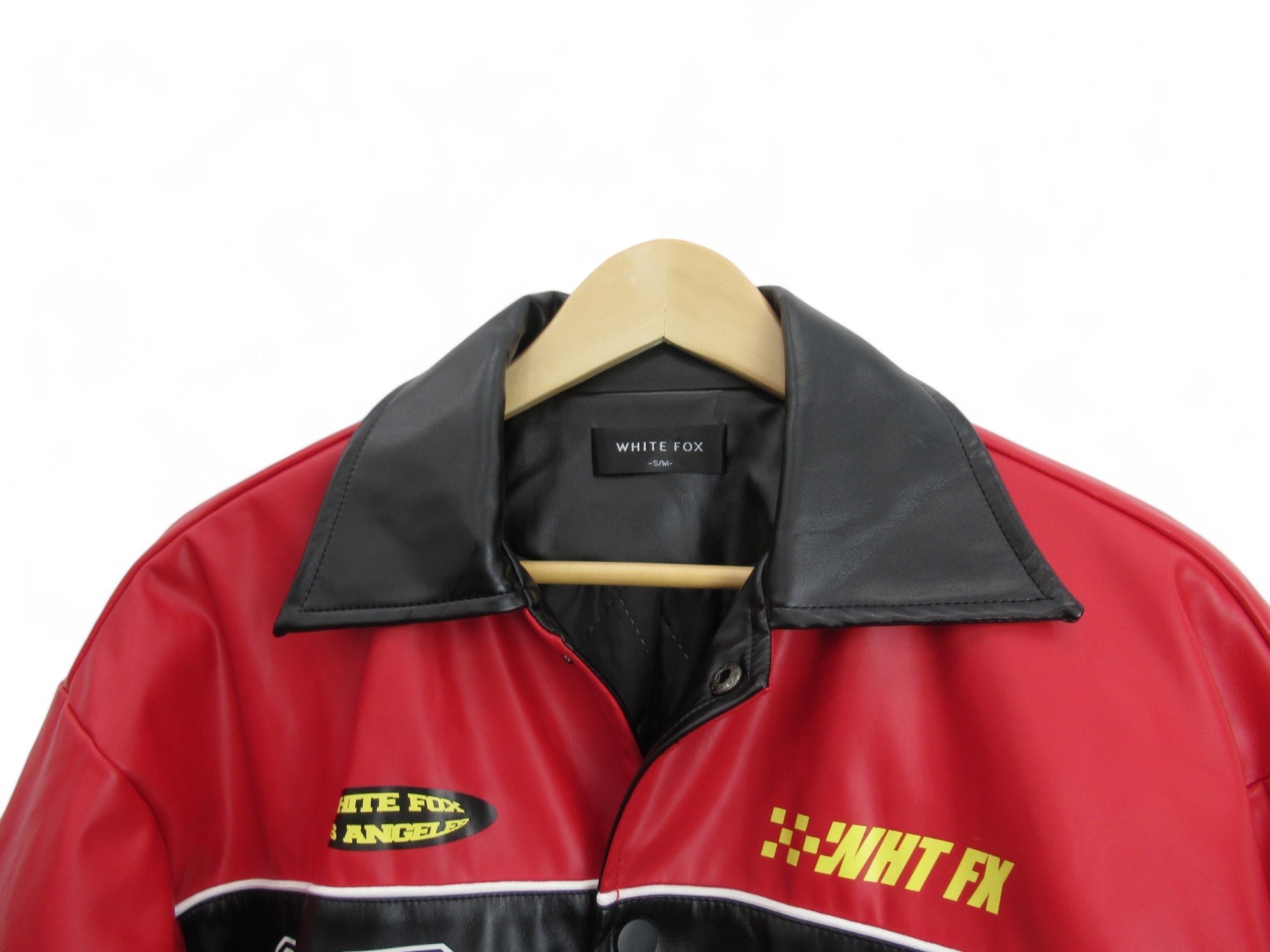 Collar image for White Fox Unlimited M/L Black Red Bomber Jacket Menswear | Preloved