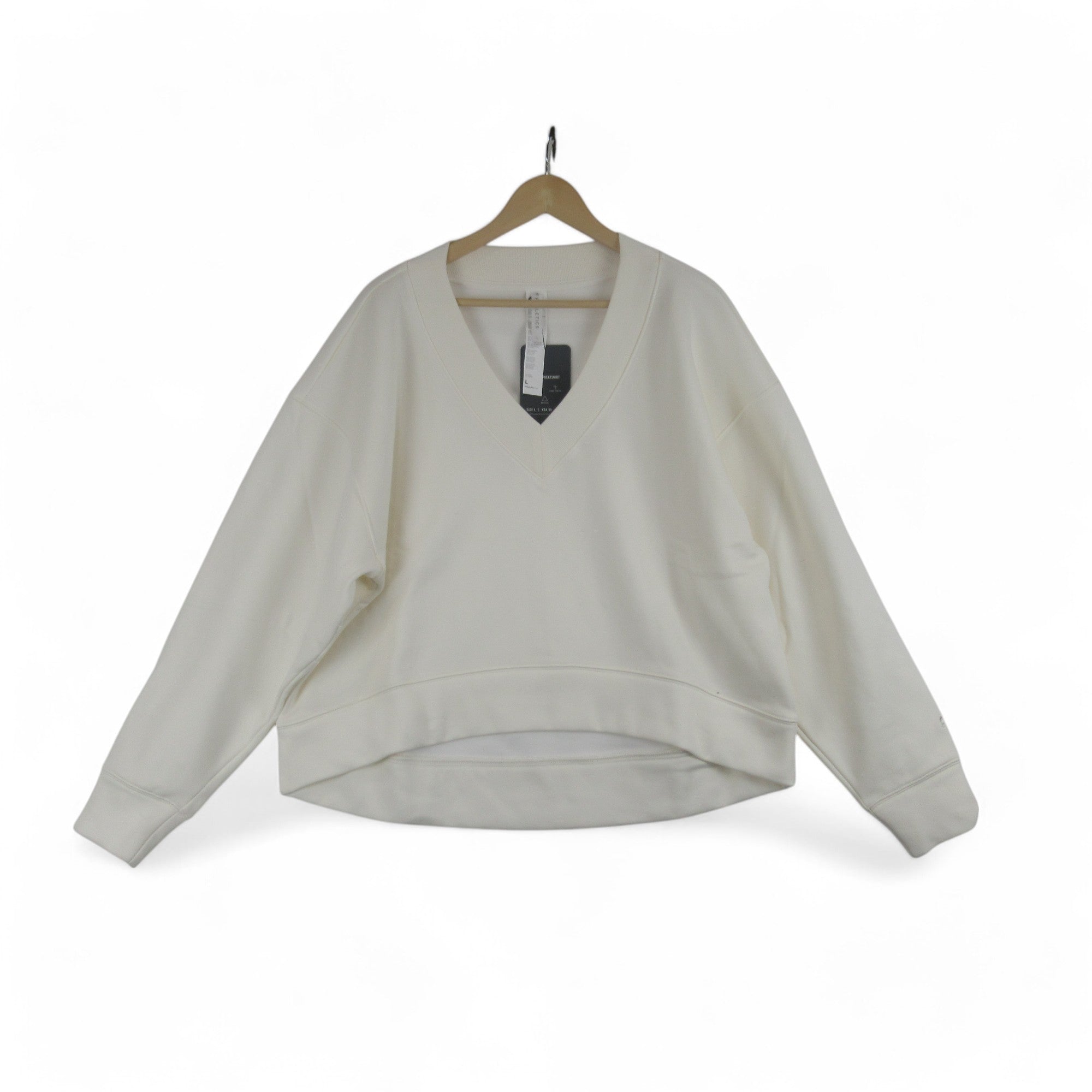 front image for Fabletics Large Ivory Sweat Top Jumper Womenswear | Preloved