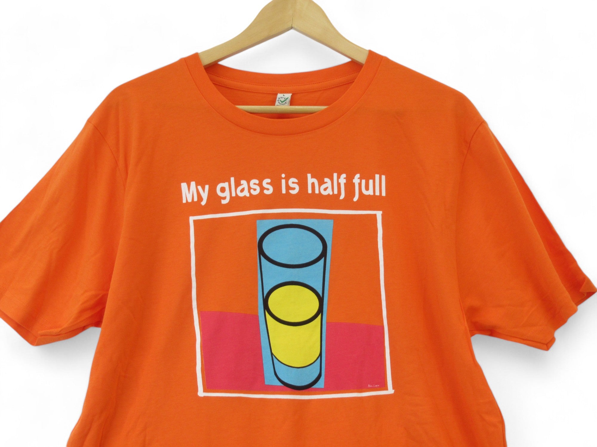 Logo image for Earth Positive Large Orange Organic Cotton T Shirt Menswear | Preloved
