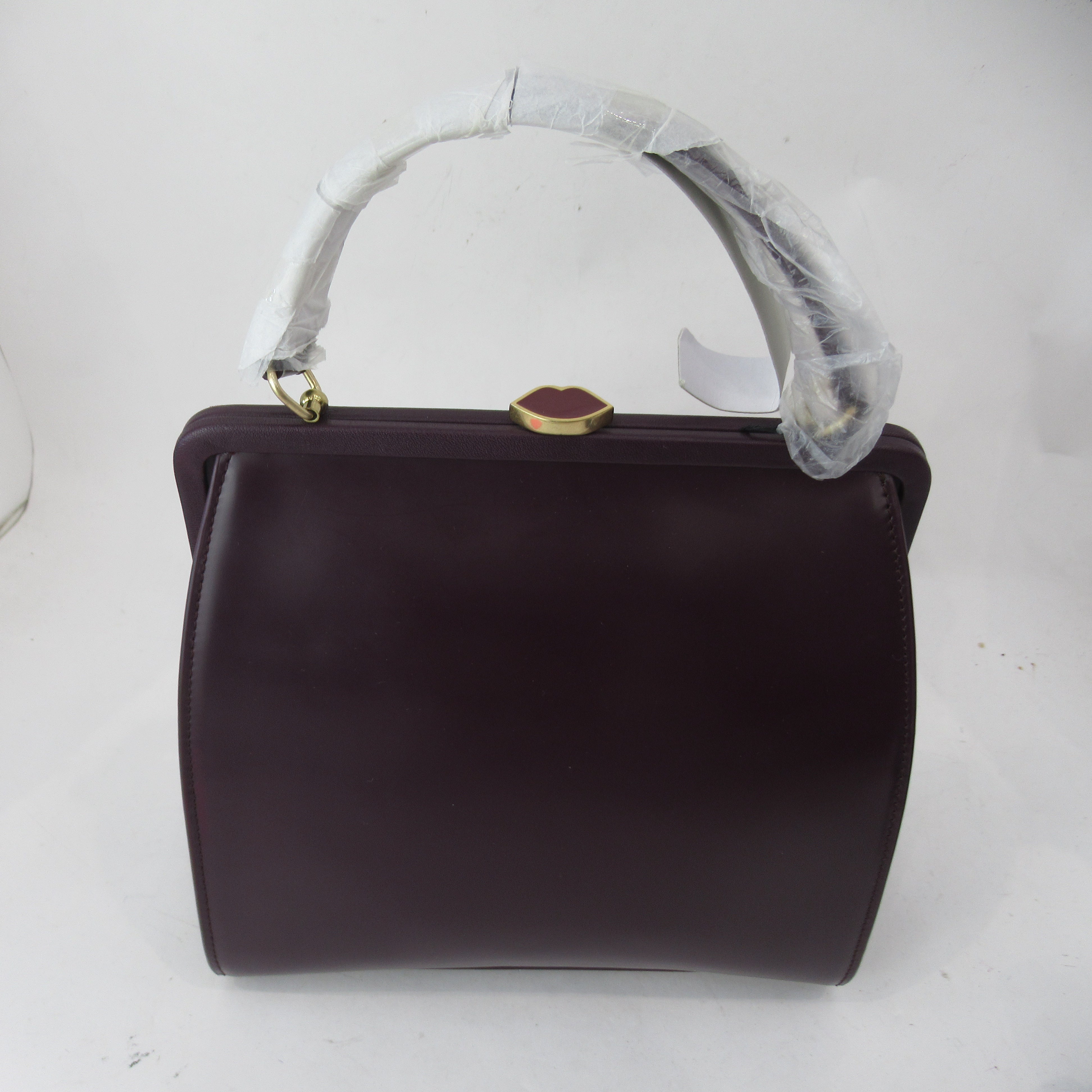 front image for Lulu Guinness Hand Bag Damson Leather Womenswear | Preloved