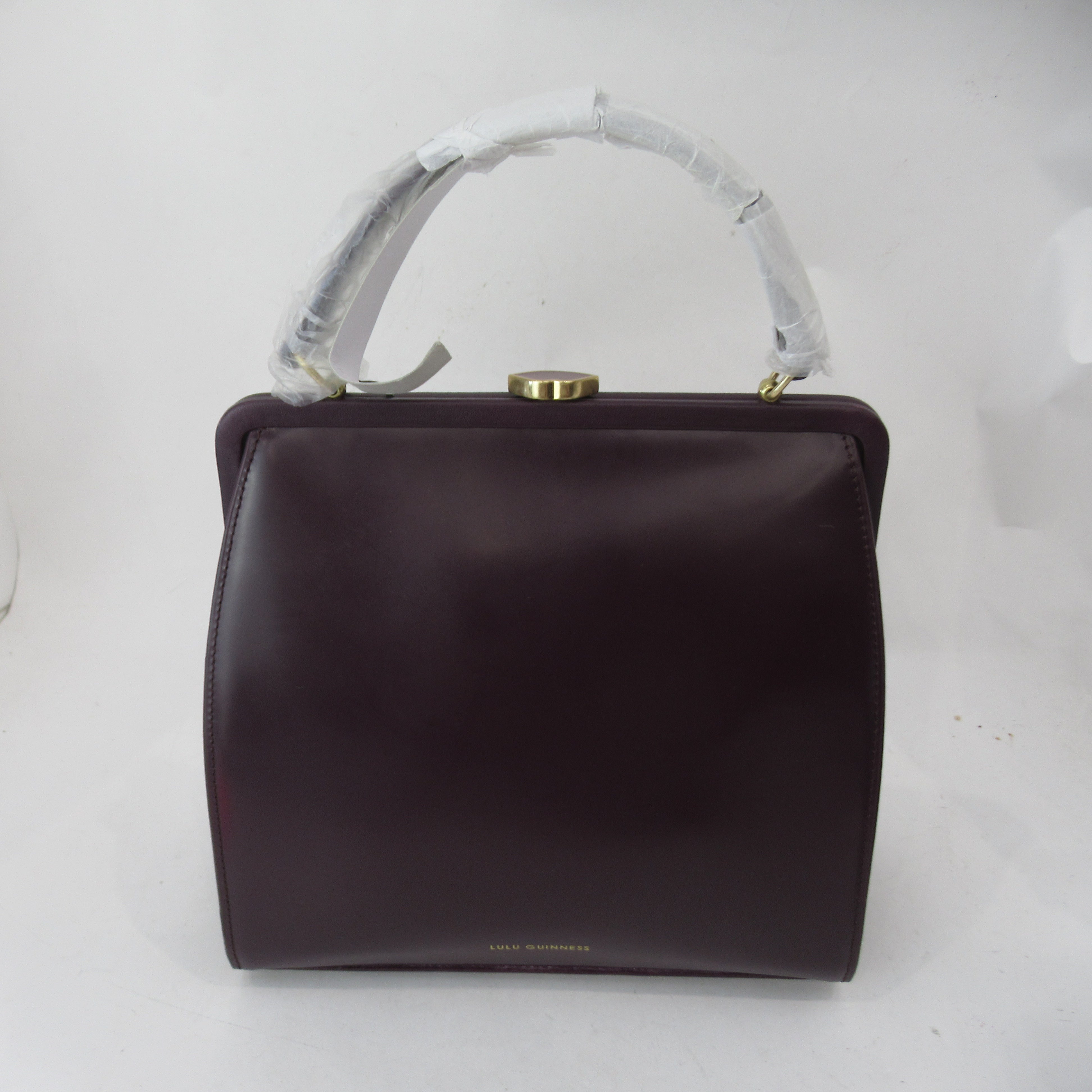 back image for Lulu Guinness Hand Bag Damson Leather Womenswear | Preloved