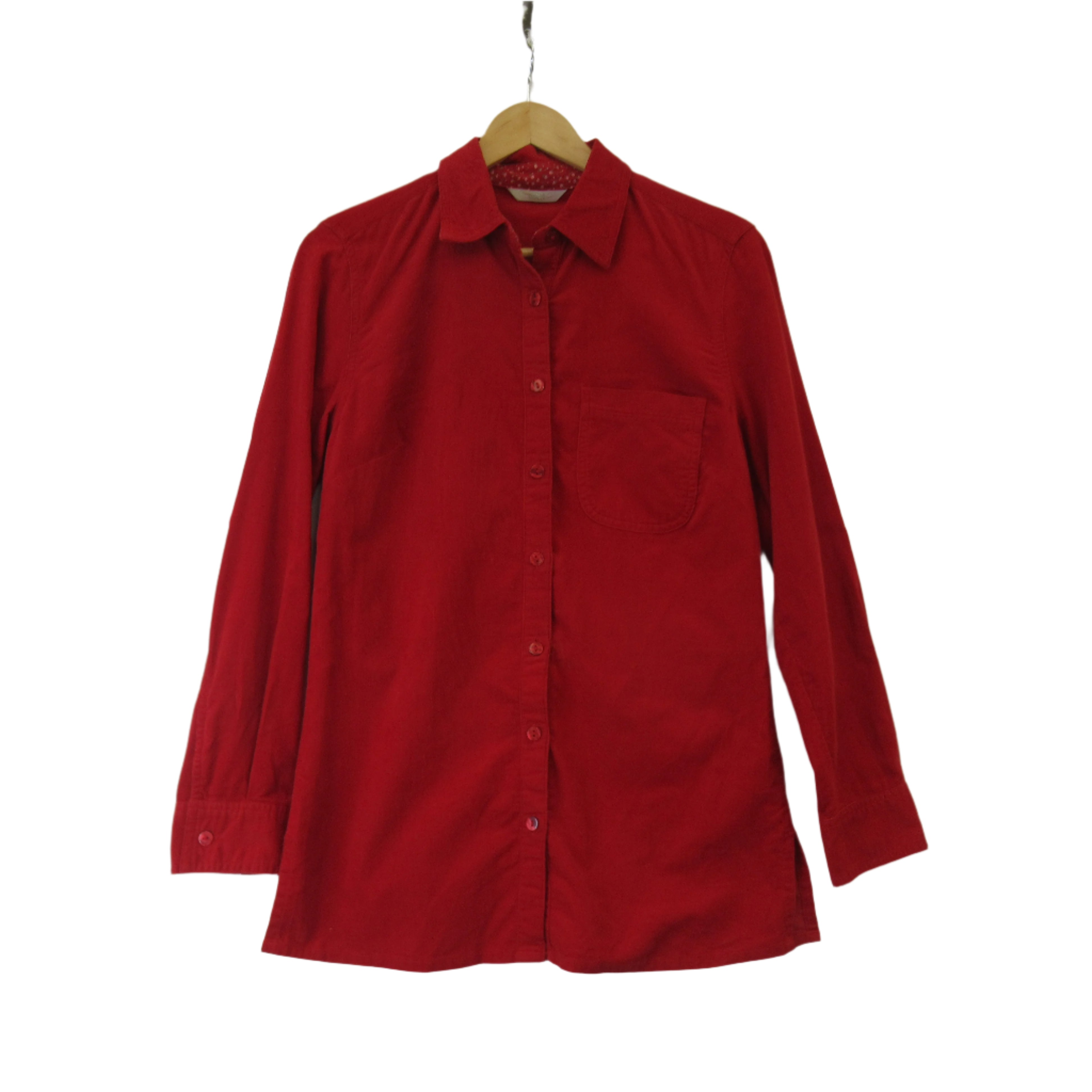 front image for Marks & Spencer Shirt UK 8 Red Cord Womenswear | Preloved