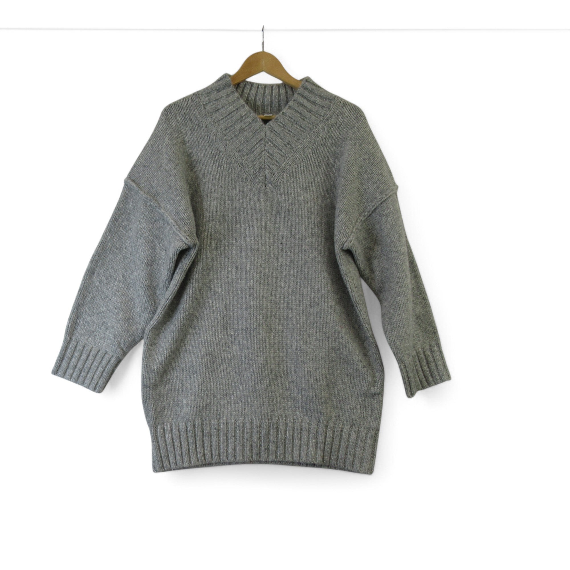 front image Topshop Knit Jumper 8-10 Grey Womenswear | Preloved