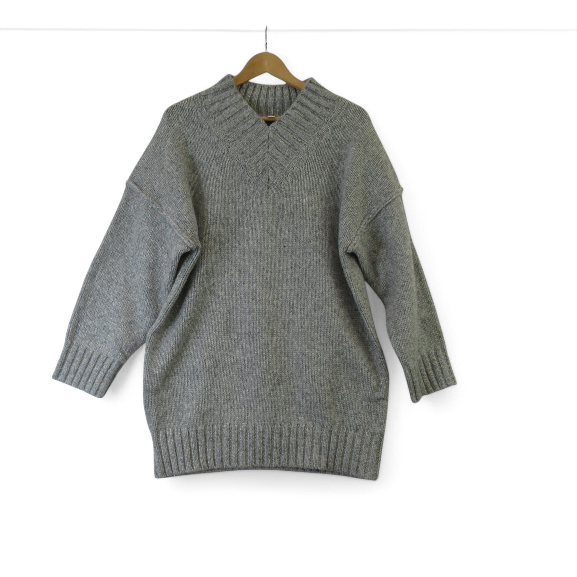 front image Topshop Knit Jumper 8-10 Grey Womenswear | Preloved 