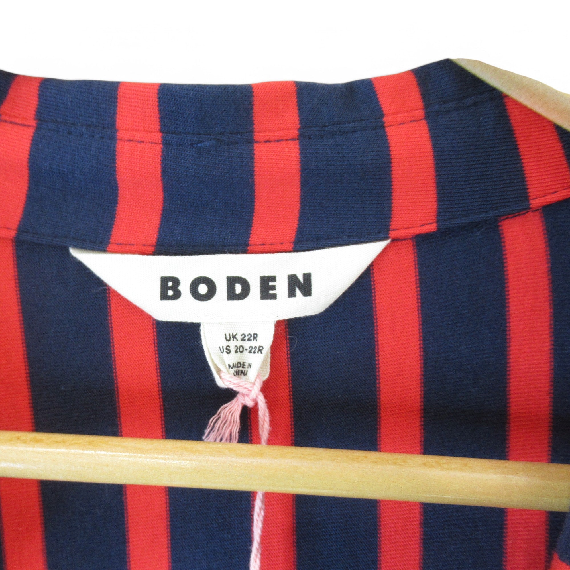 label image Boden Shirt Dress UK 22 Red Blue Striped Womenswear | Preloved