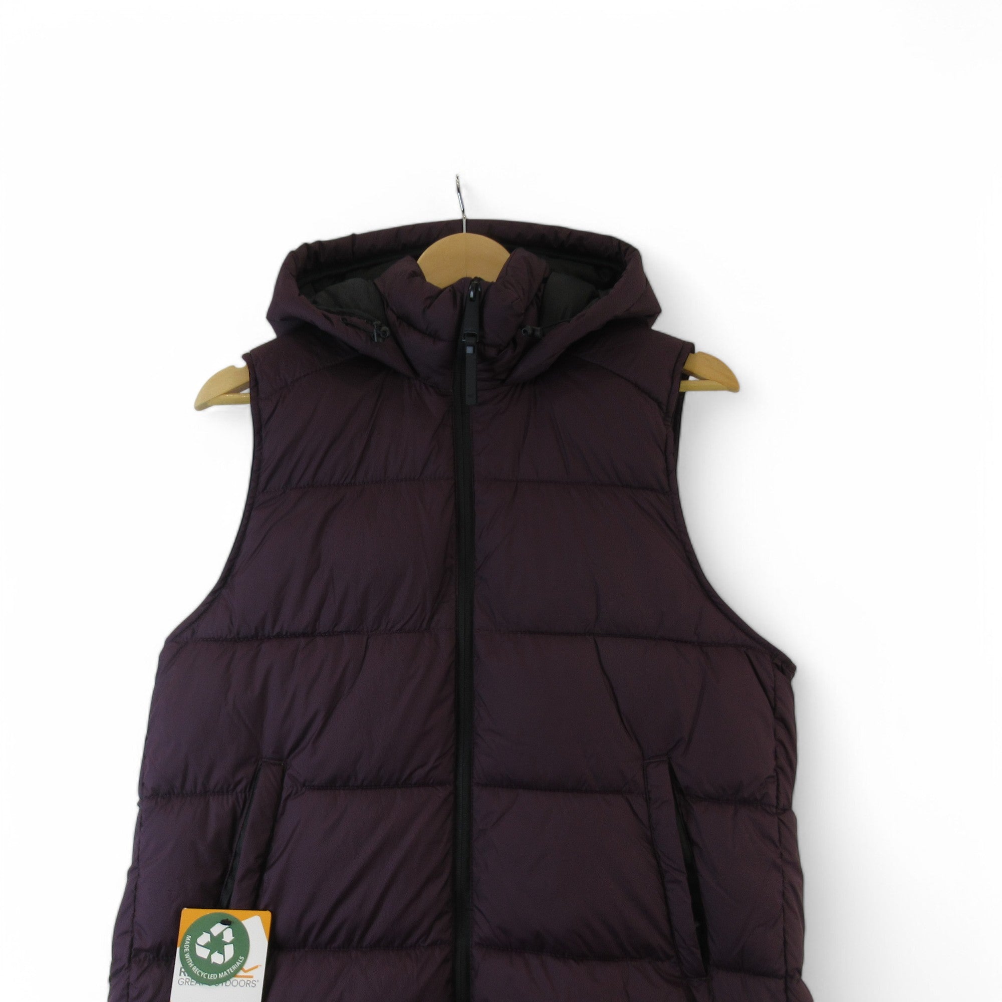 top image Regatta Gilet UK 12 Plum Hooded Womenswear | Preloved