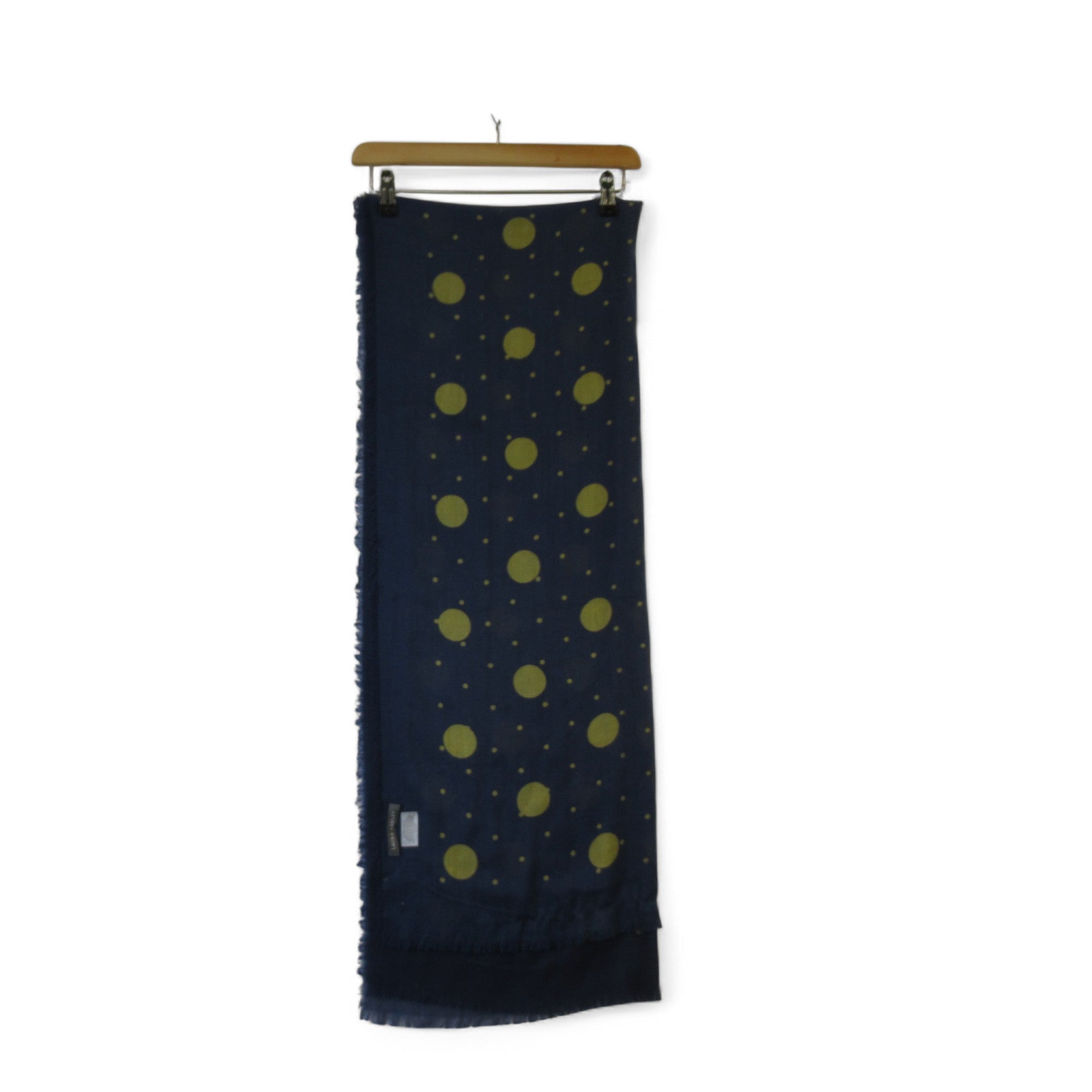 back image Laura Ashley Scarf Blue Yellow Spotted Womenswear | Preloved