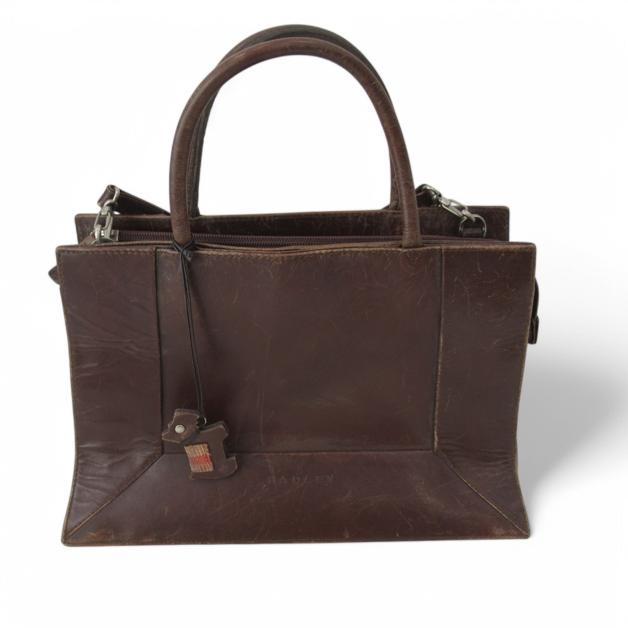 Vintage Radley Leather Handbag Brown Womenswear Preloved